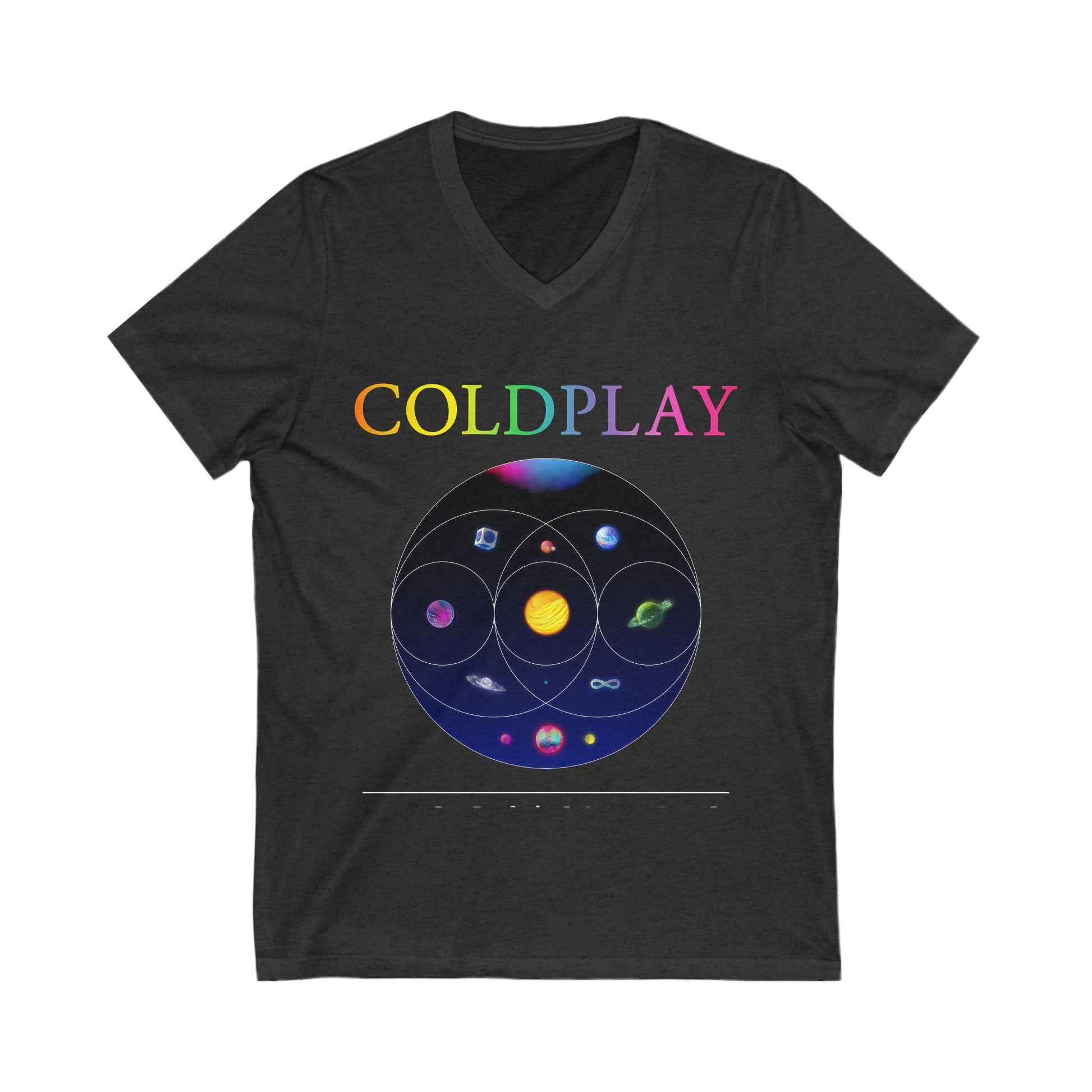 Coldplay V-Neck Graphic Tee, Music Lover Gift