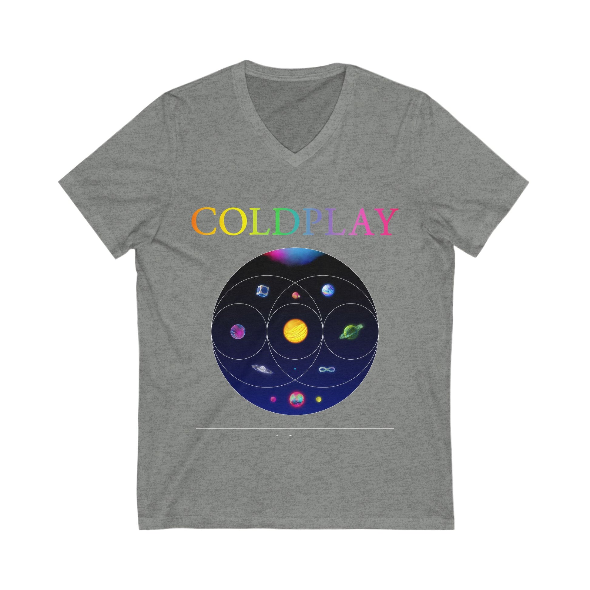 Coldplay V-Neck Graphic Tee, Music Lover Gift