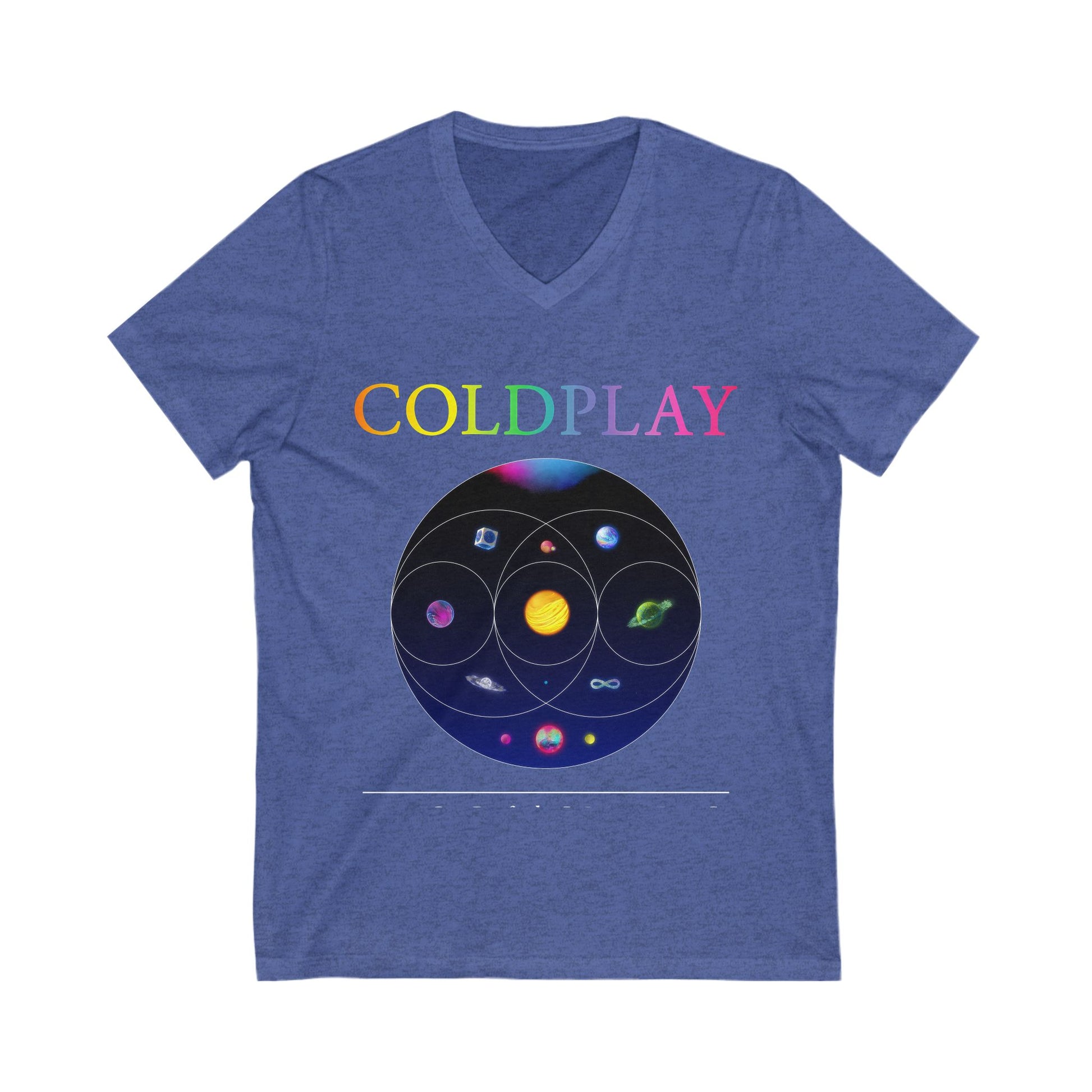 Coldplay V-Neck Graphic Tee, Music Lover Gift