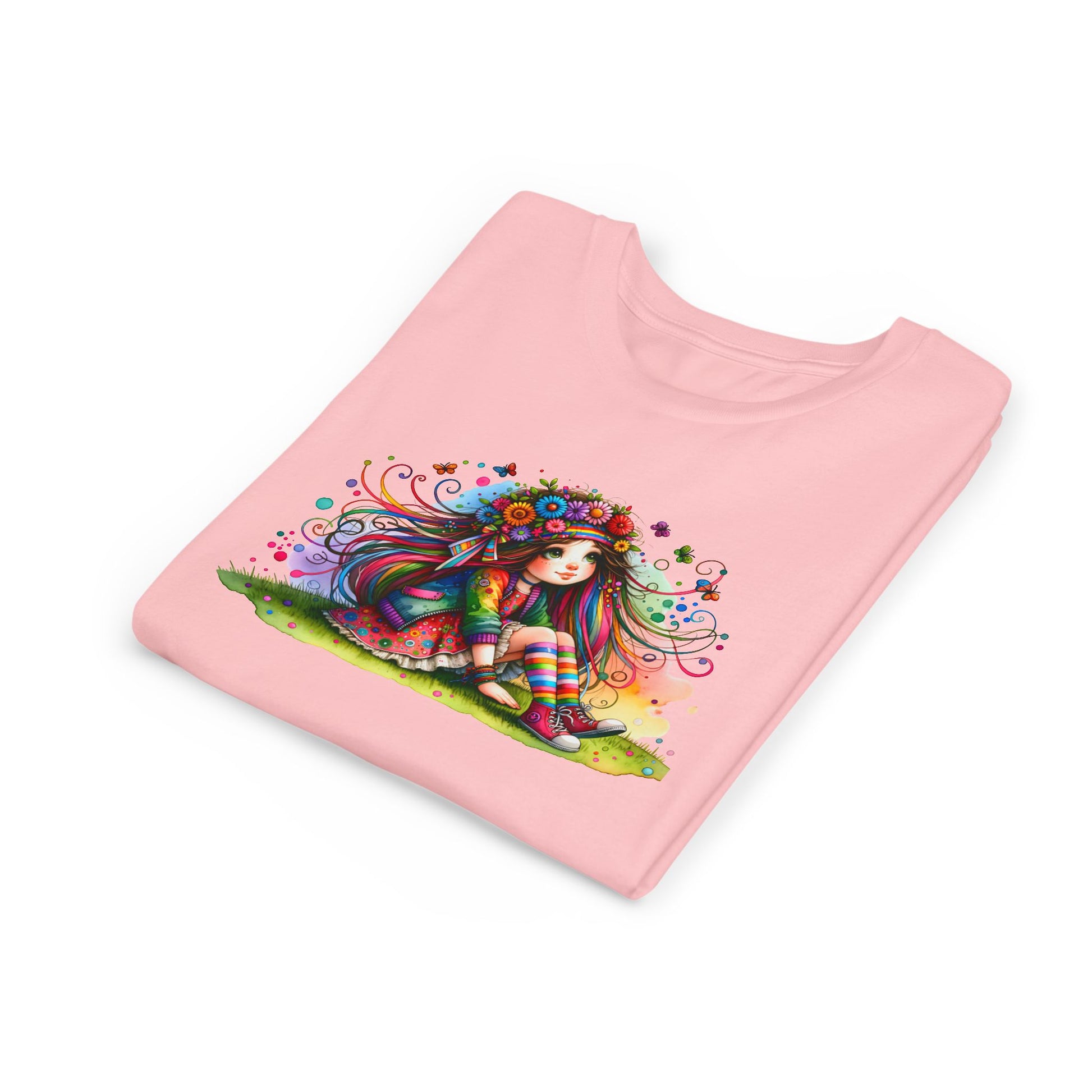 Whimsical Floral Girl Youth Tee