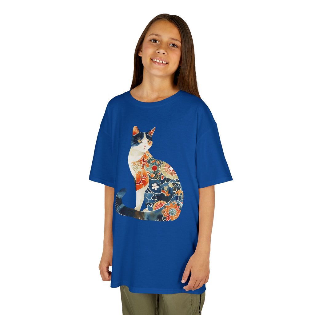 Colorful Cat Kids Cotton Tee