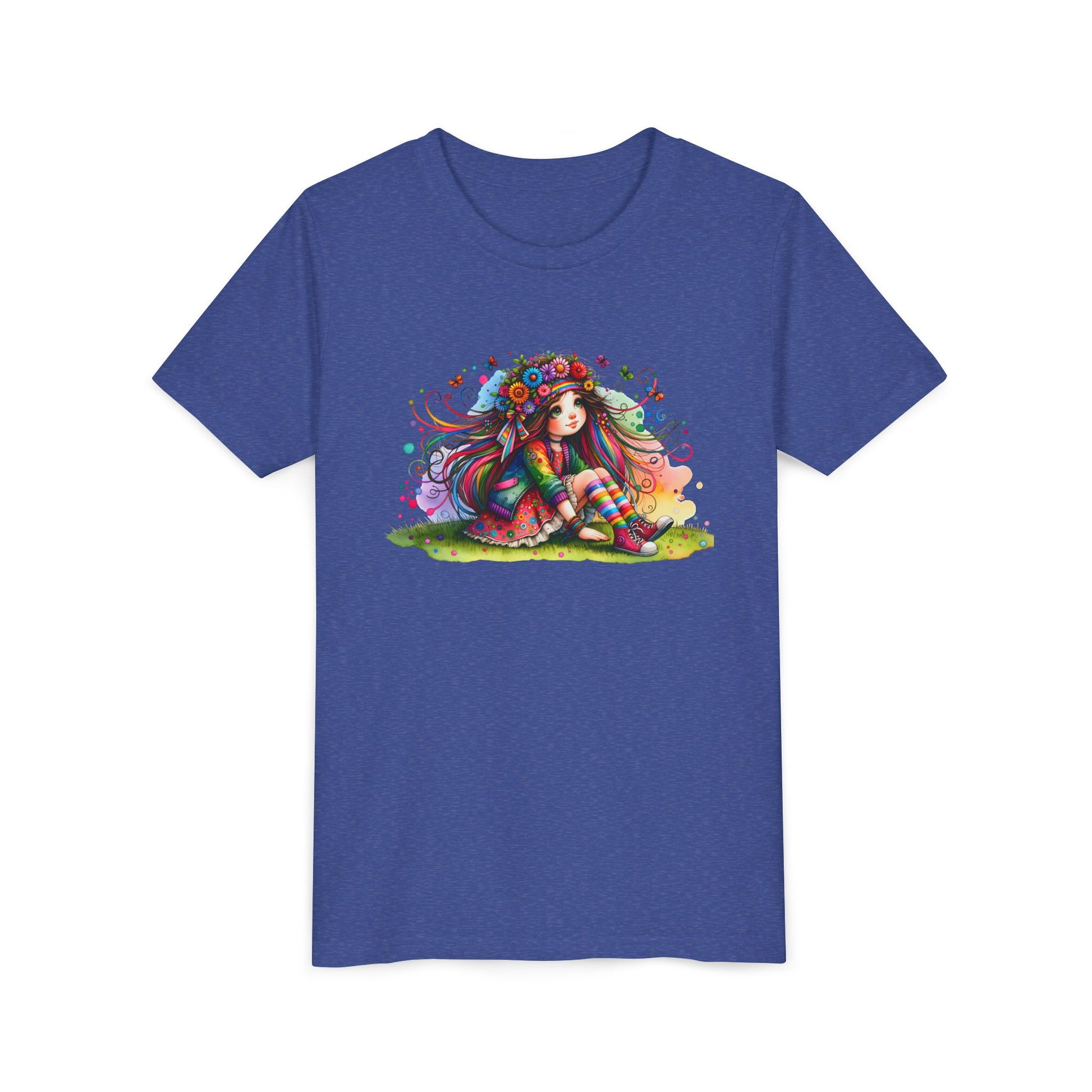 Whimsical Floral Girl Youth Tee
