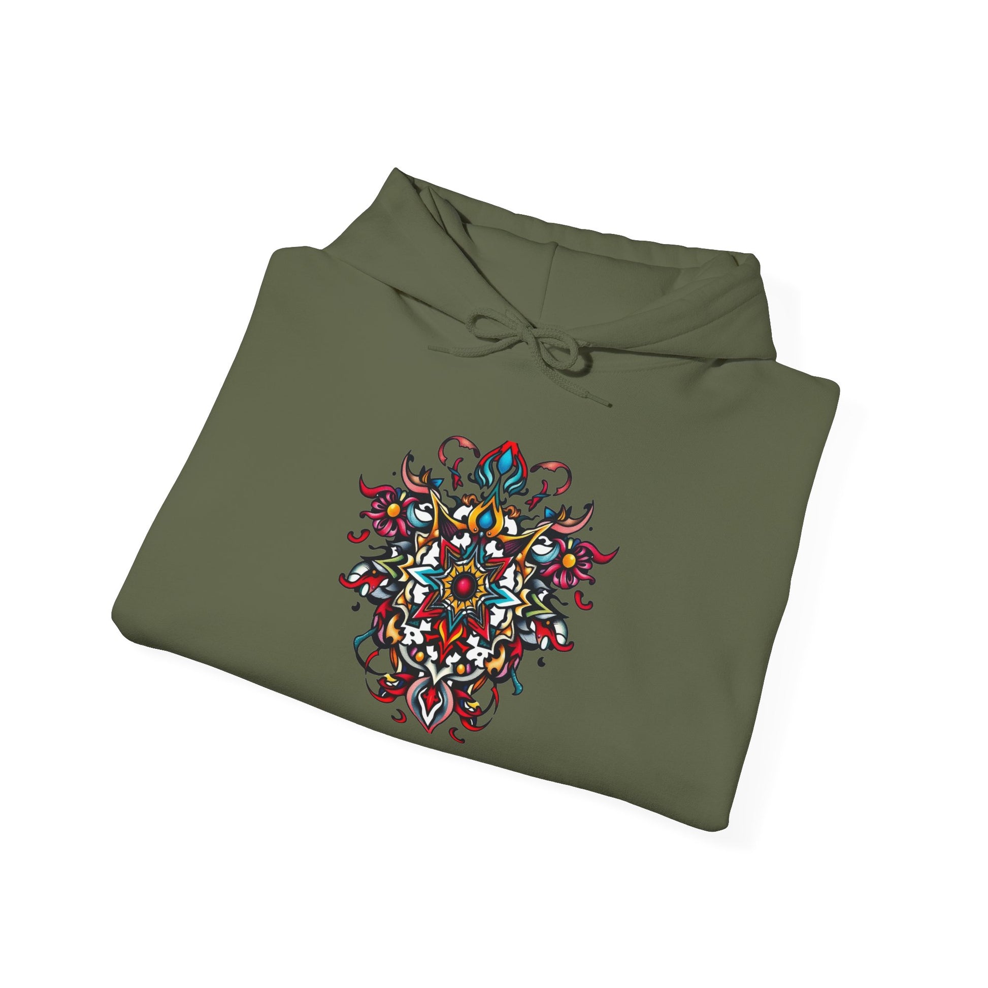 Vibrant Mandala Art Hoodie – Bold, Colorful, Intricate Design