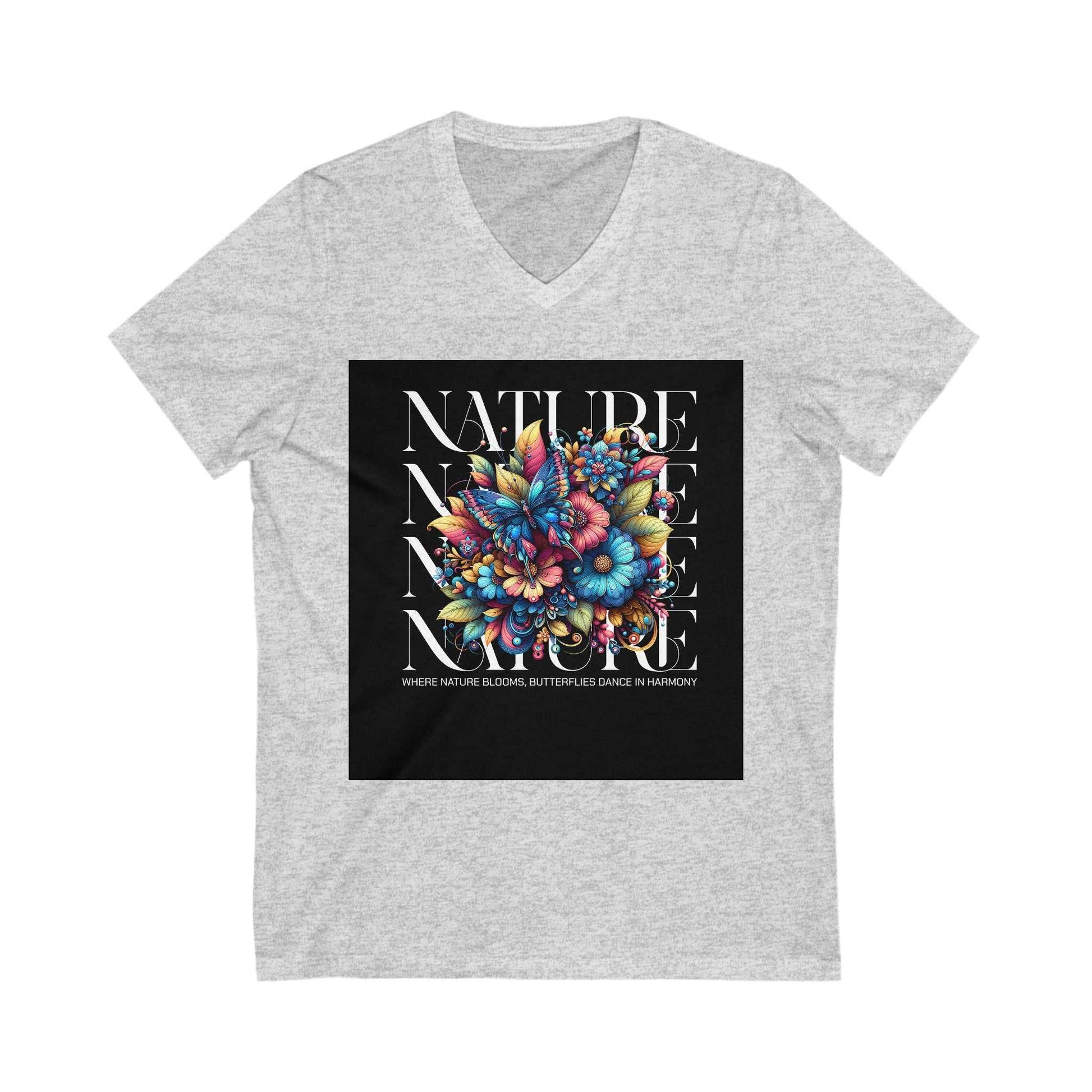 Colorful Nature V Neck Tee