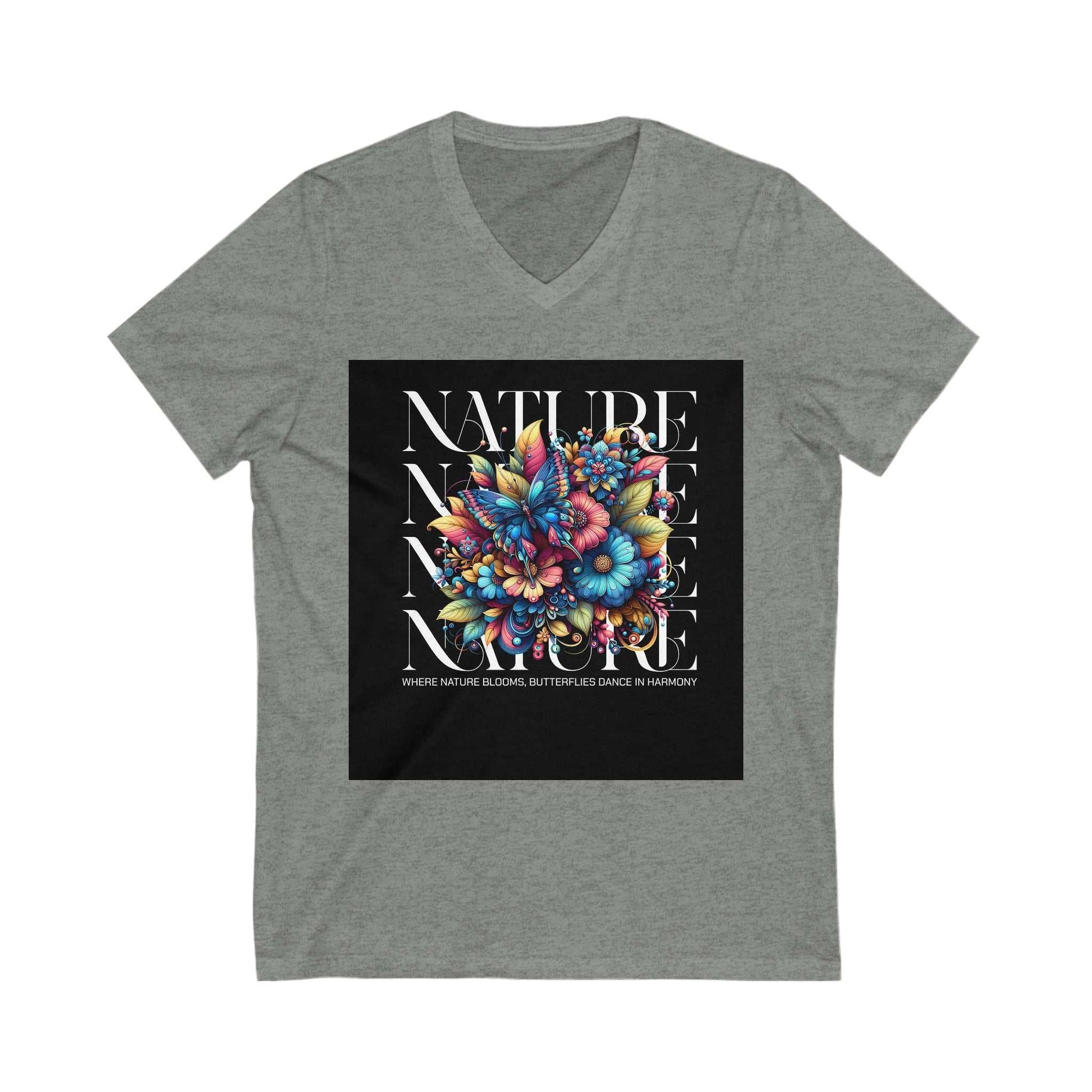 Colorful Nature V Neck Tee