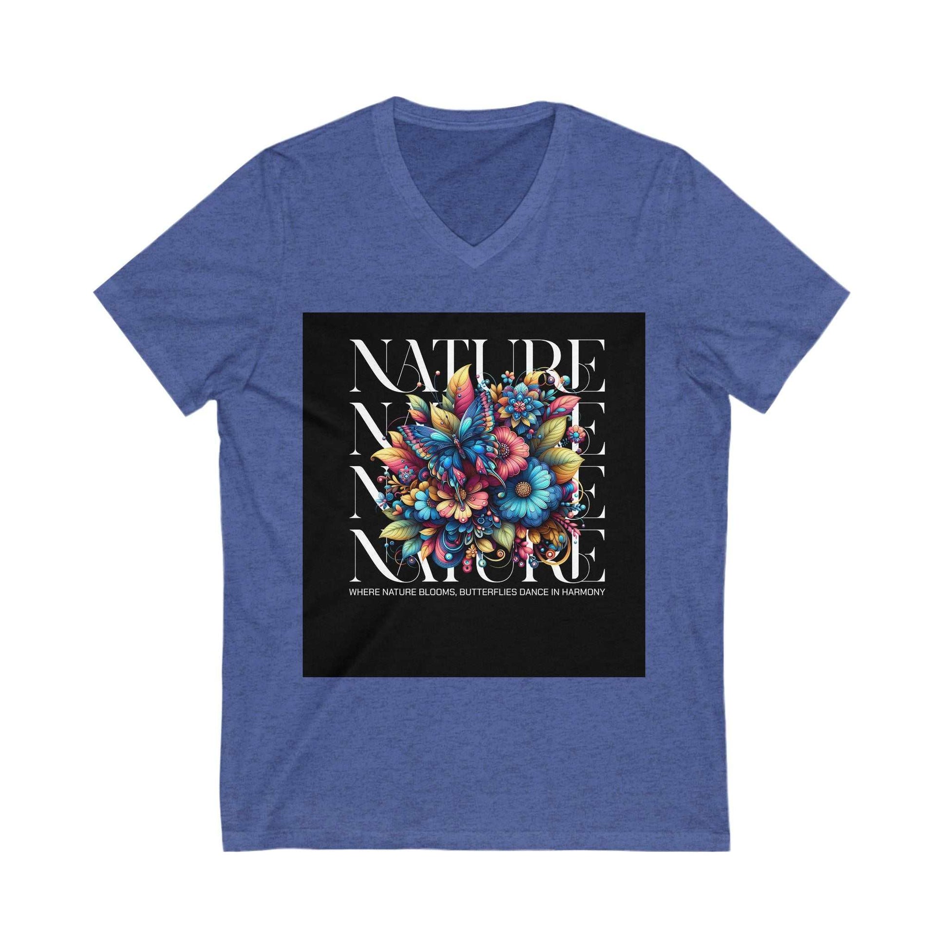Colorful Nature V Neck Tee