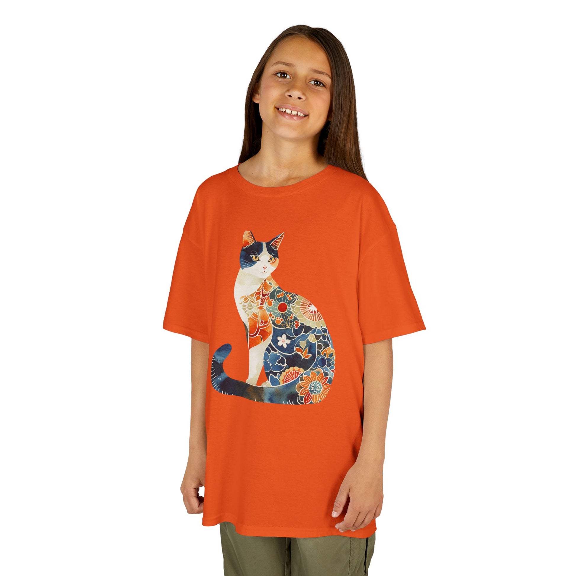 Colorful Cat Kids Cotton Tee