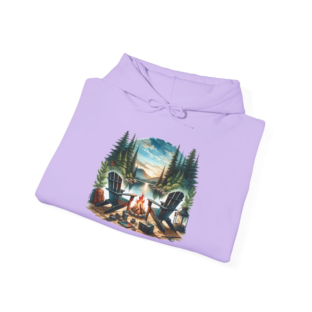Lakeside Campfire Escape Hoodie – Cozy Outdoor Adventure Vibes