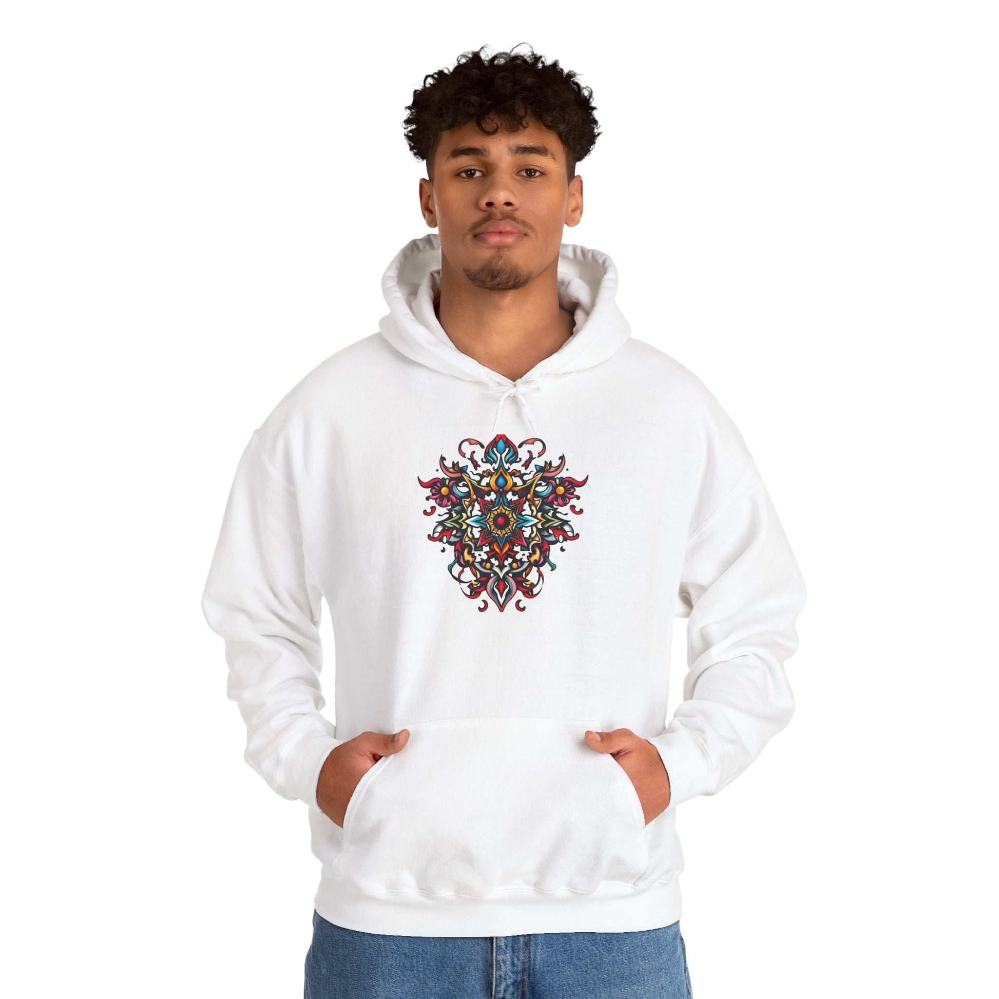 Vibrant Mandala Art Hoodie – Bold, Colorful, Intricate Design