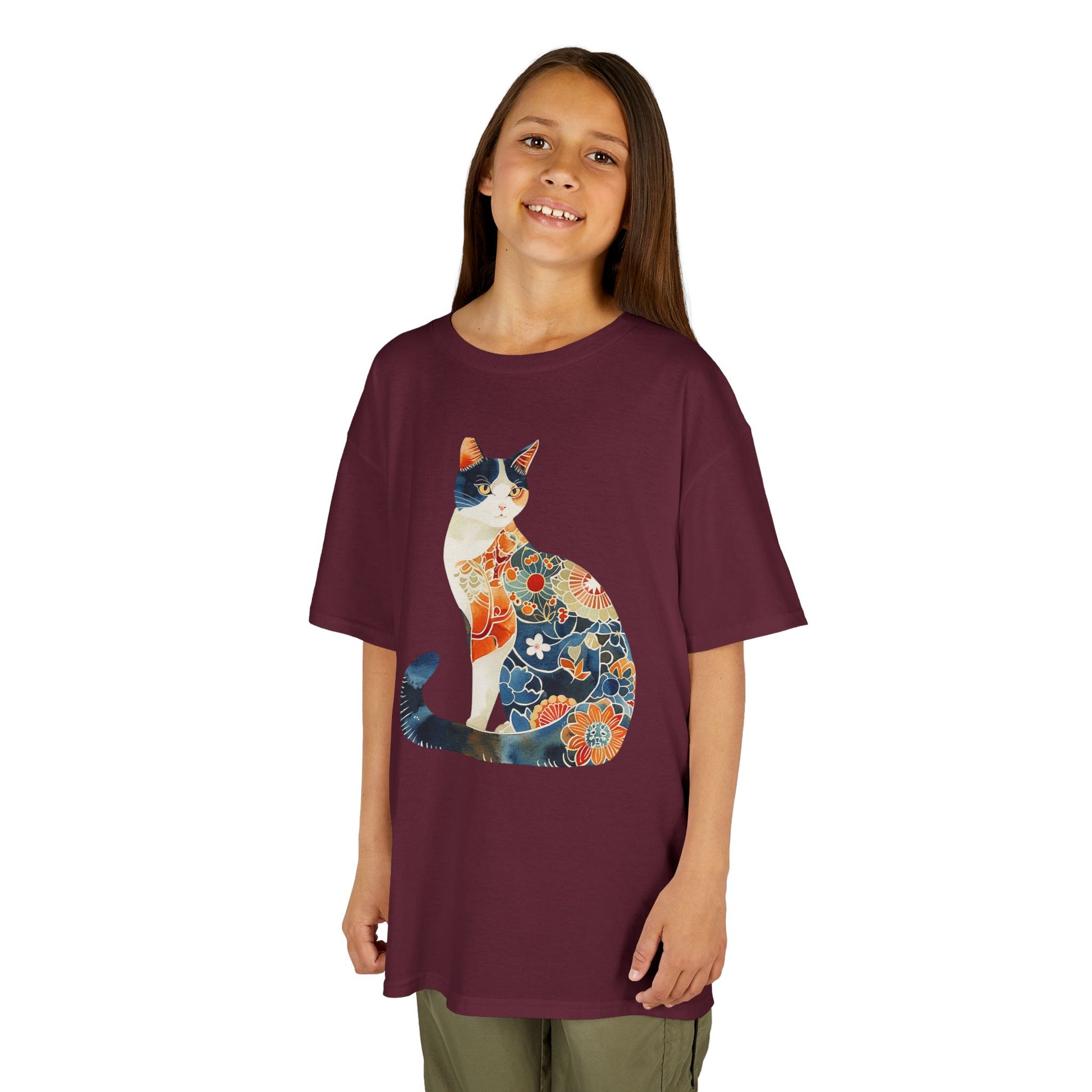 Colorful Cat Kids Cotton Tee