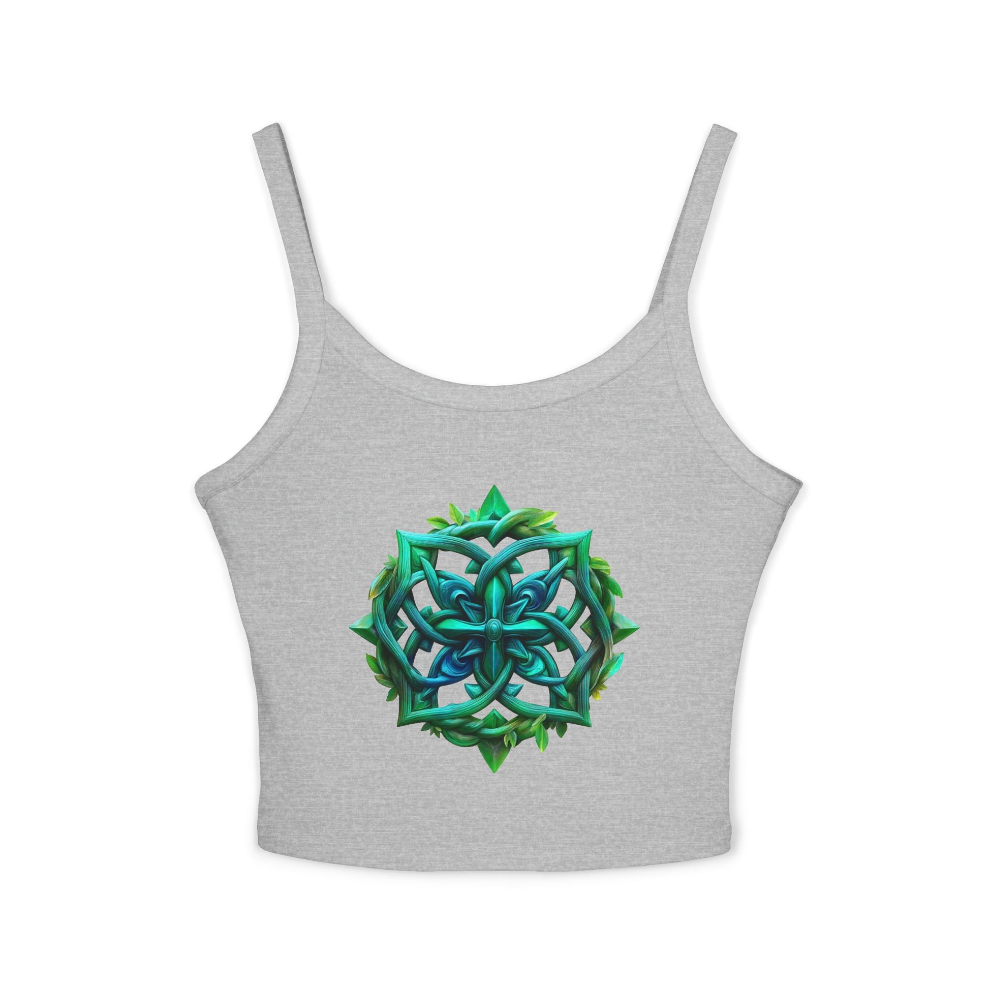 Crop Top Teal-Green Mandala