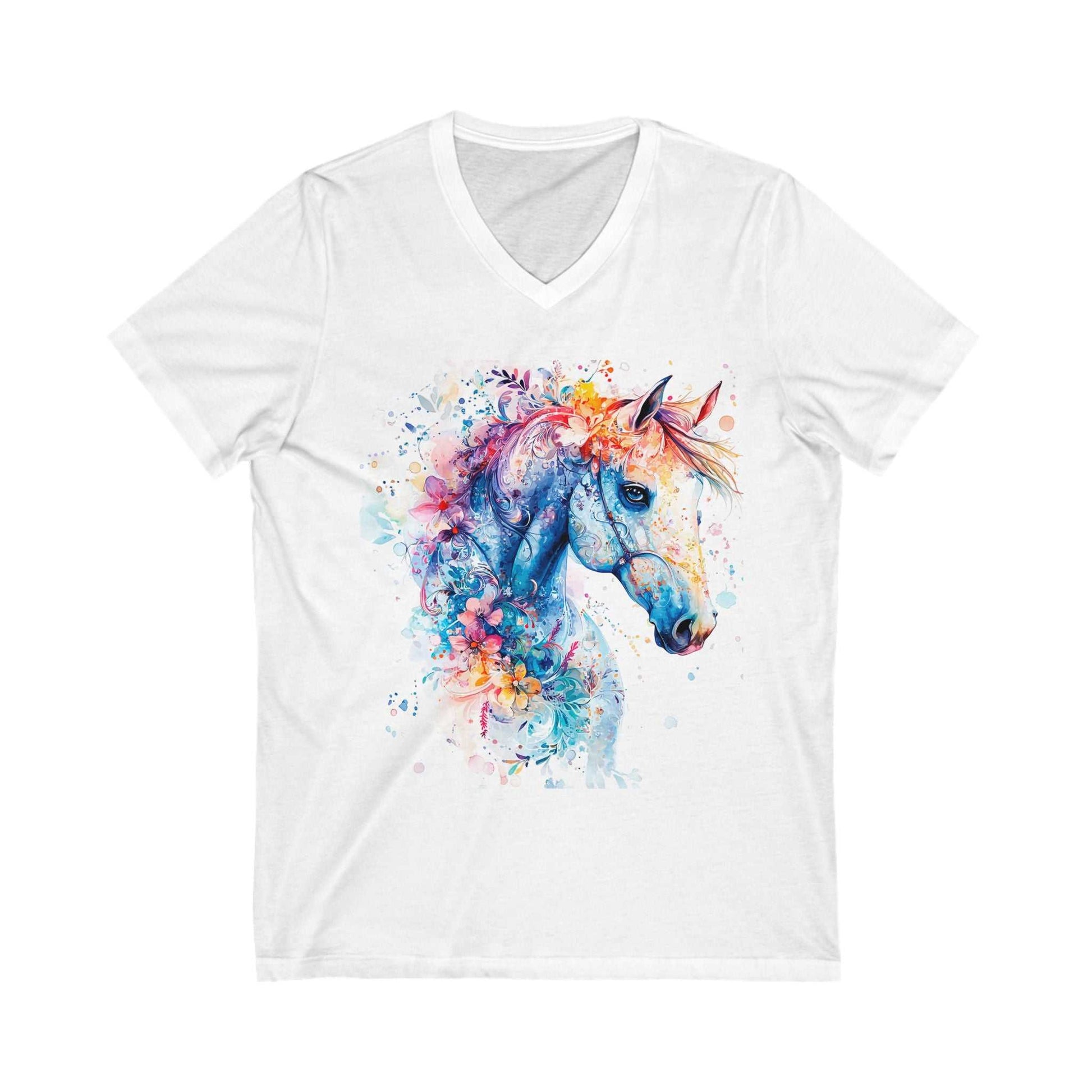 Colorful Unicorn V-Neck Tee