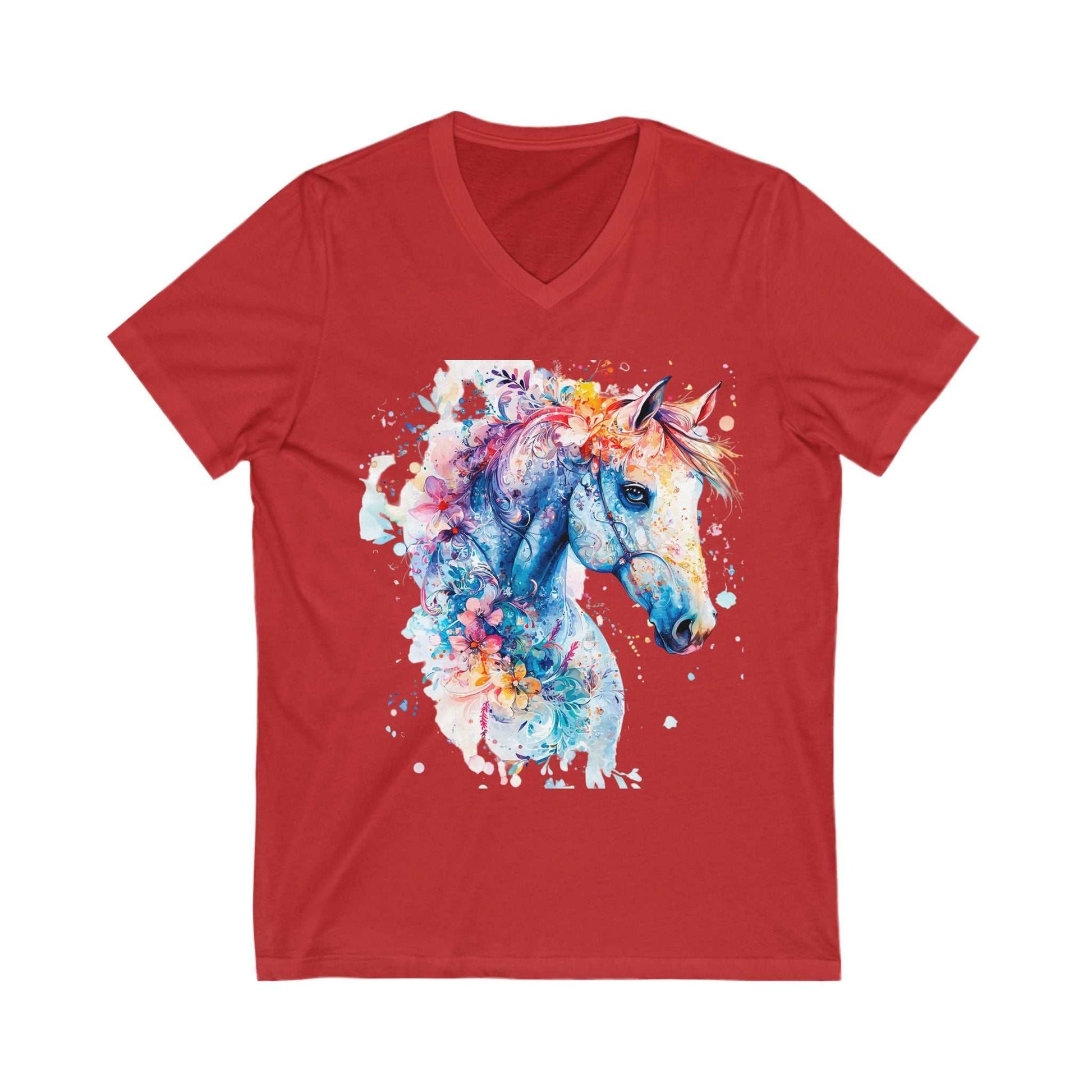 Colorful Unicorn V-Neck Tee