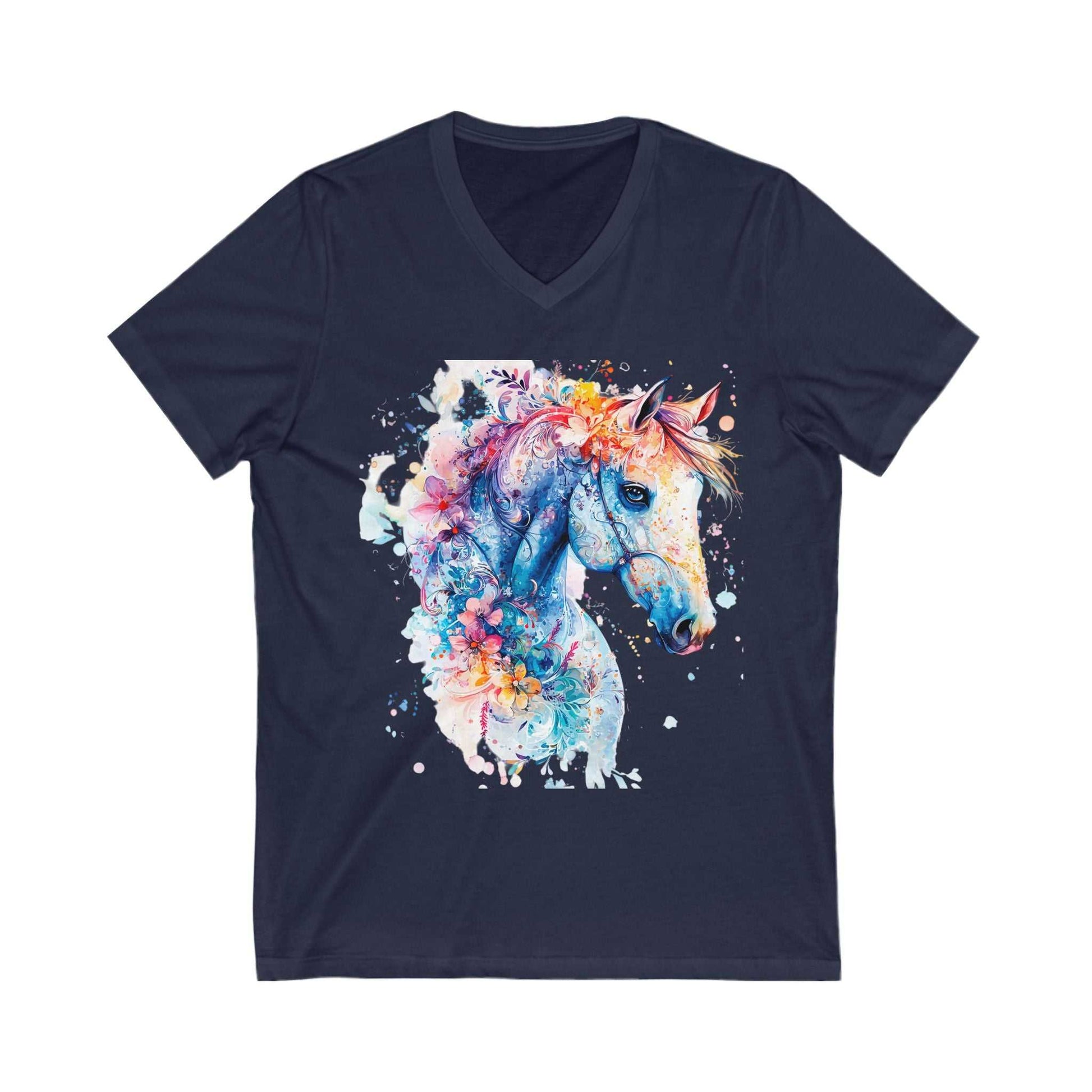 Colorful Unicorn V-Neck Tee
