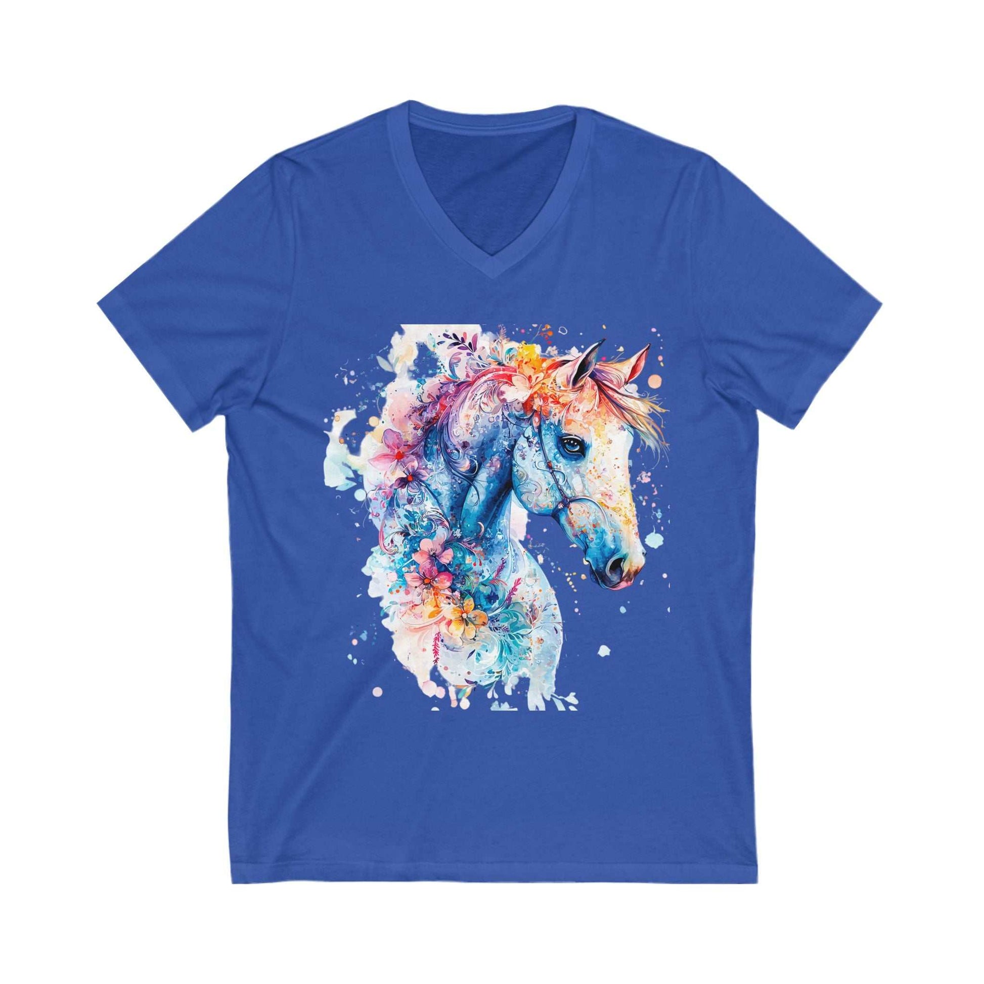Colorful Unicorn V-Neck Tee