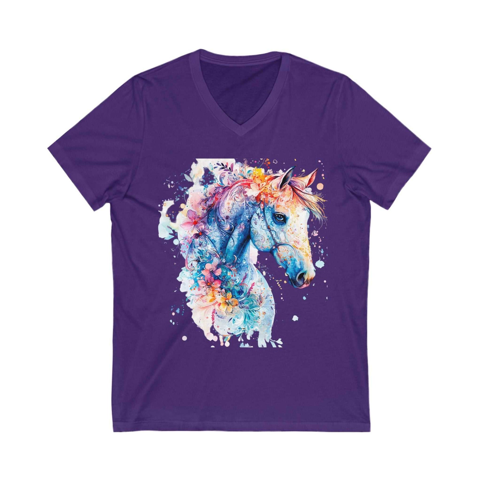 Colorful Unicorn V-Neck Tee