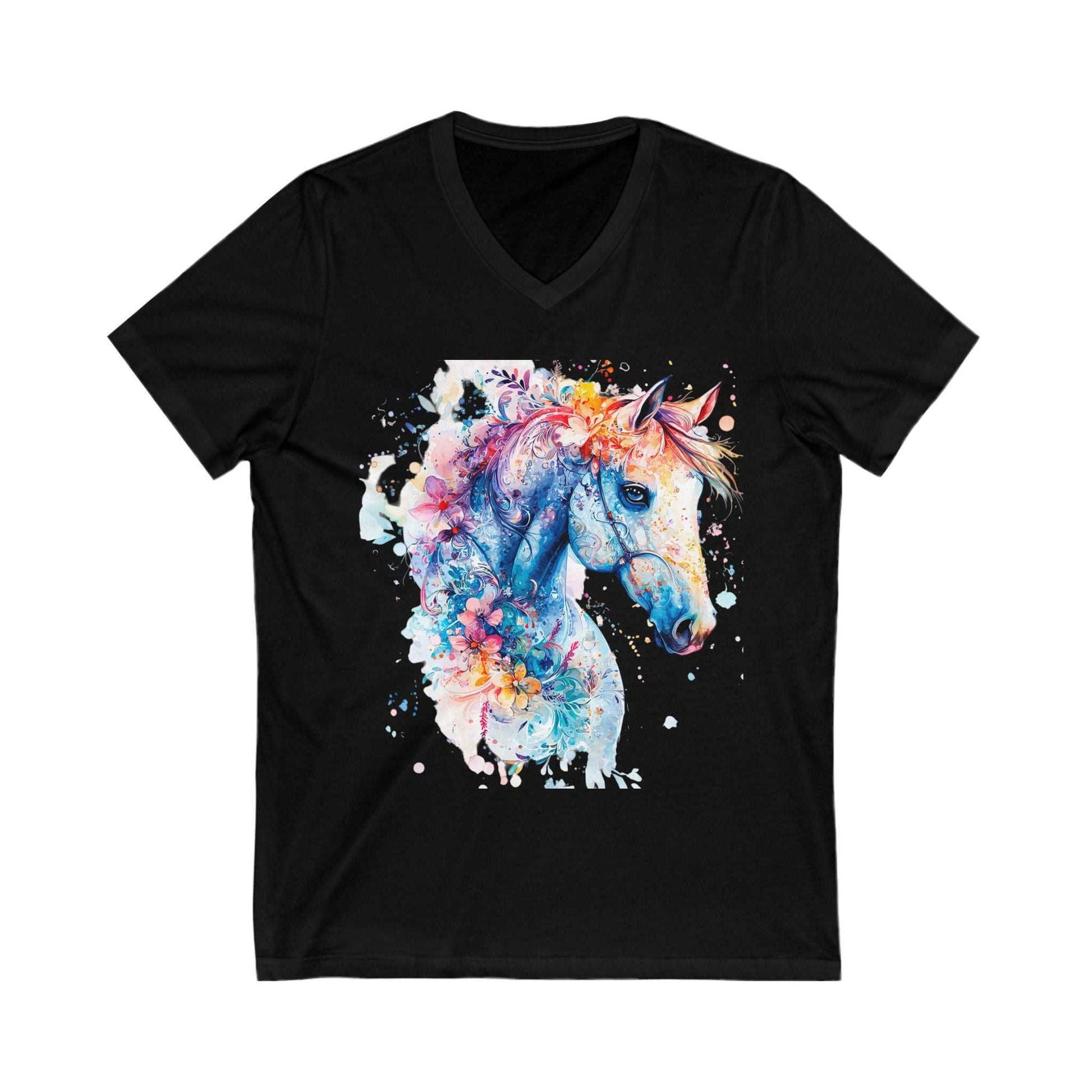 Colorful Unicorn V-Neck Tee