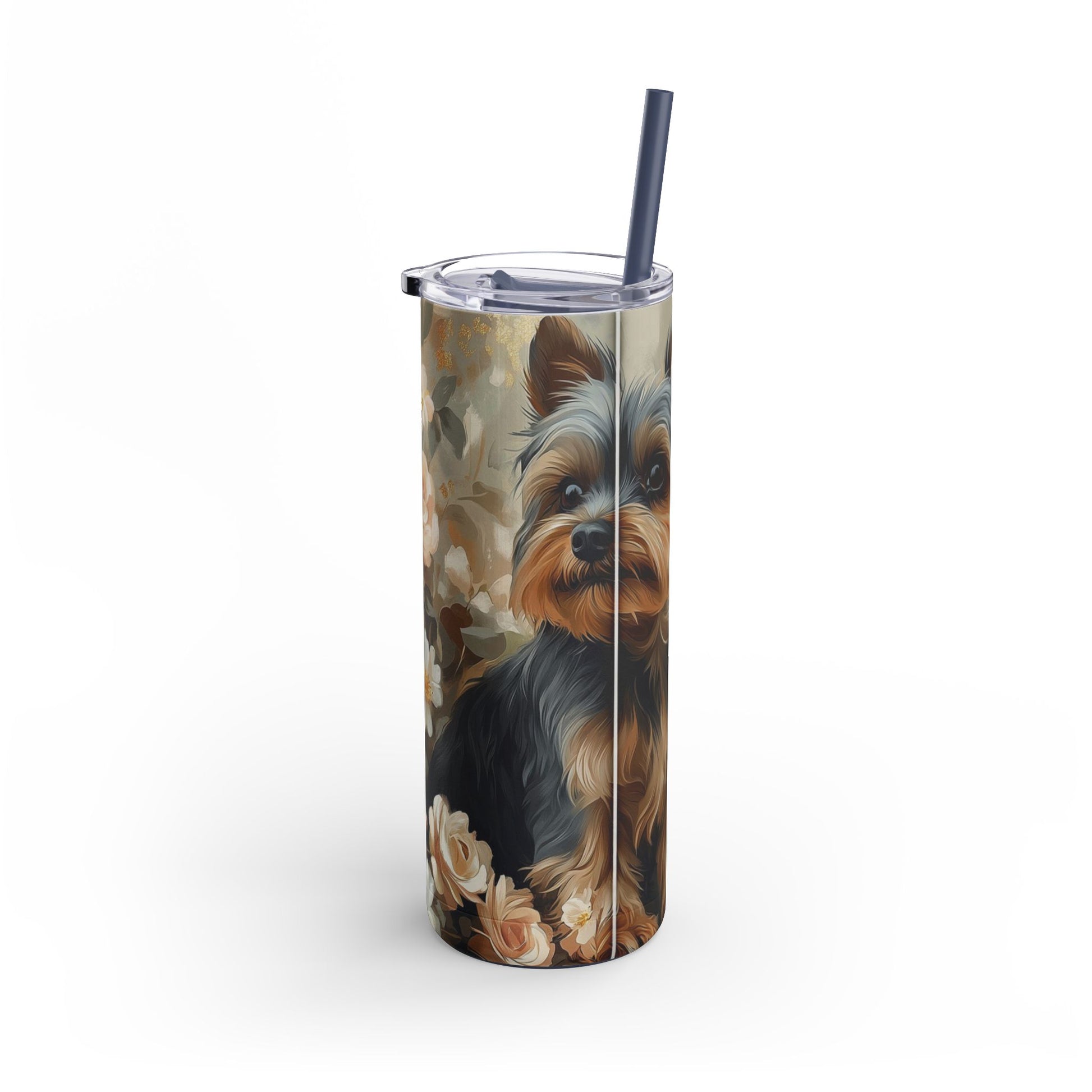 Yorkie Love Skinny Tumbler, 20oz