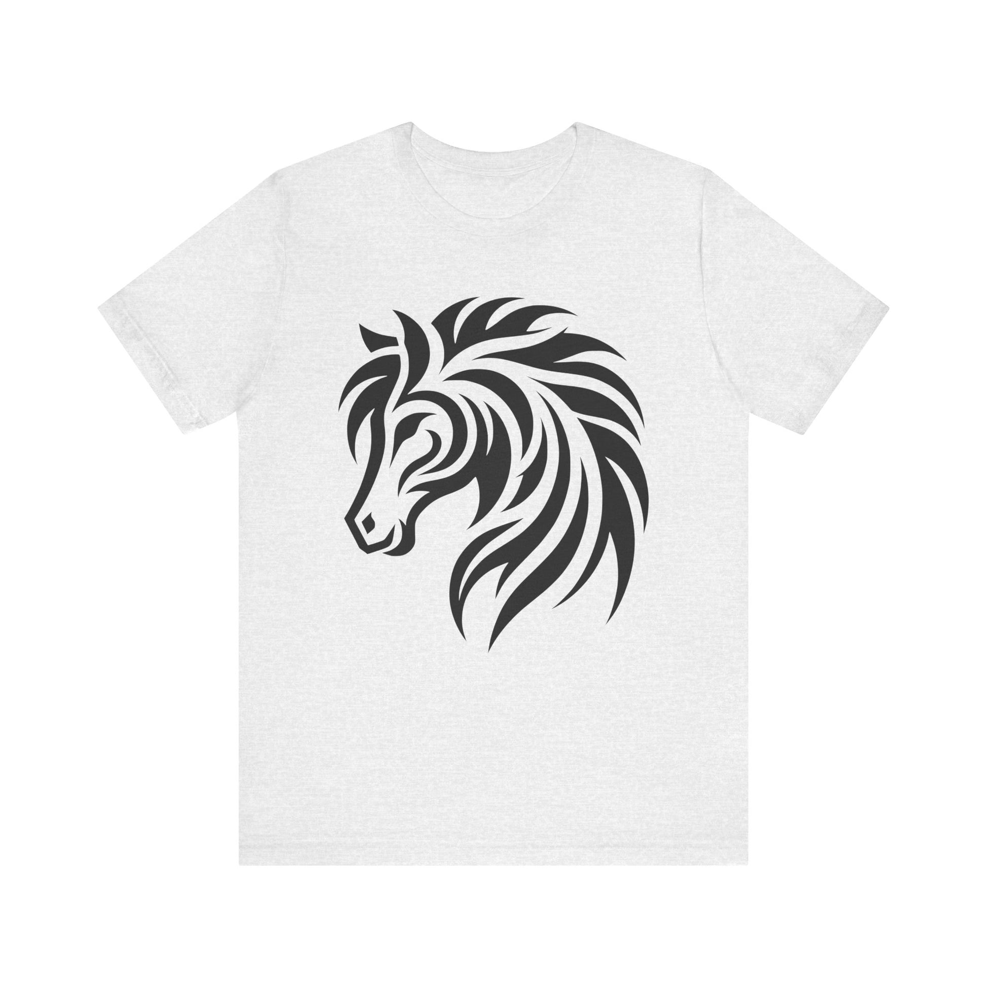 Tribal Horse Graphic Tee – Bold Mustang Silhouette on Hot Pink T-Shirt