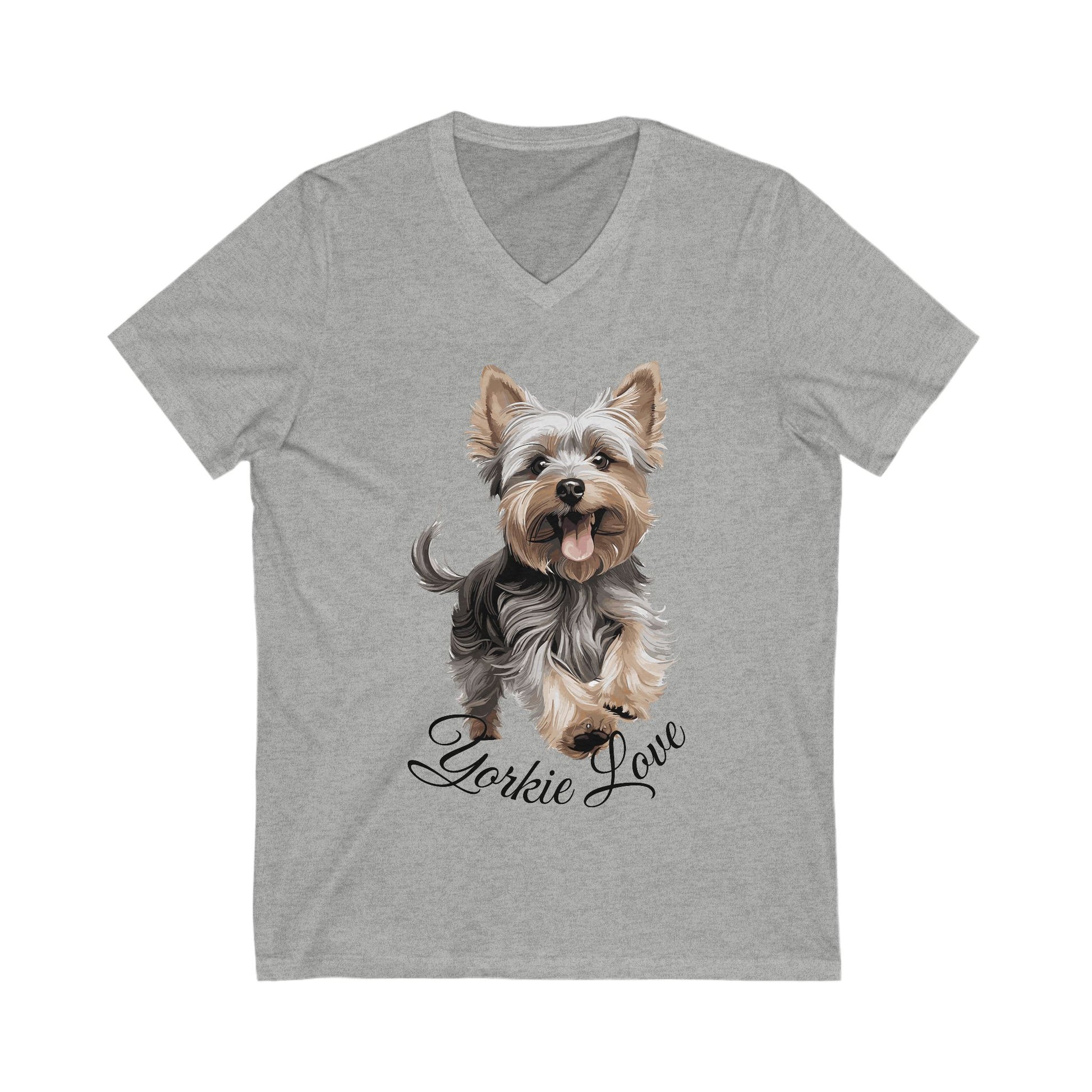Yorkie Love Unisex V-Neck Tee