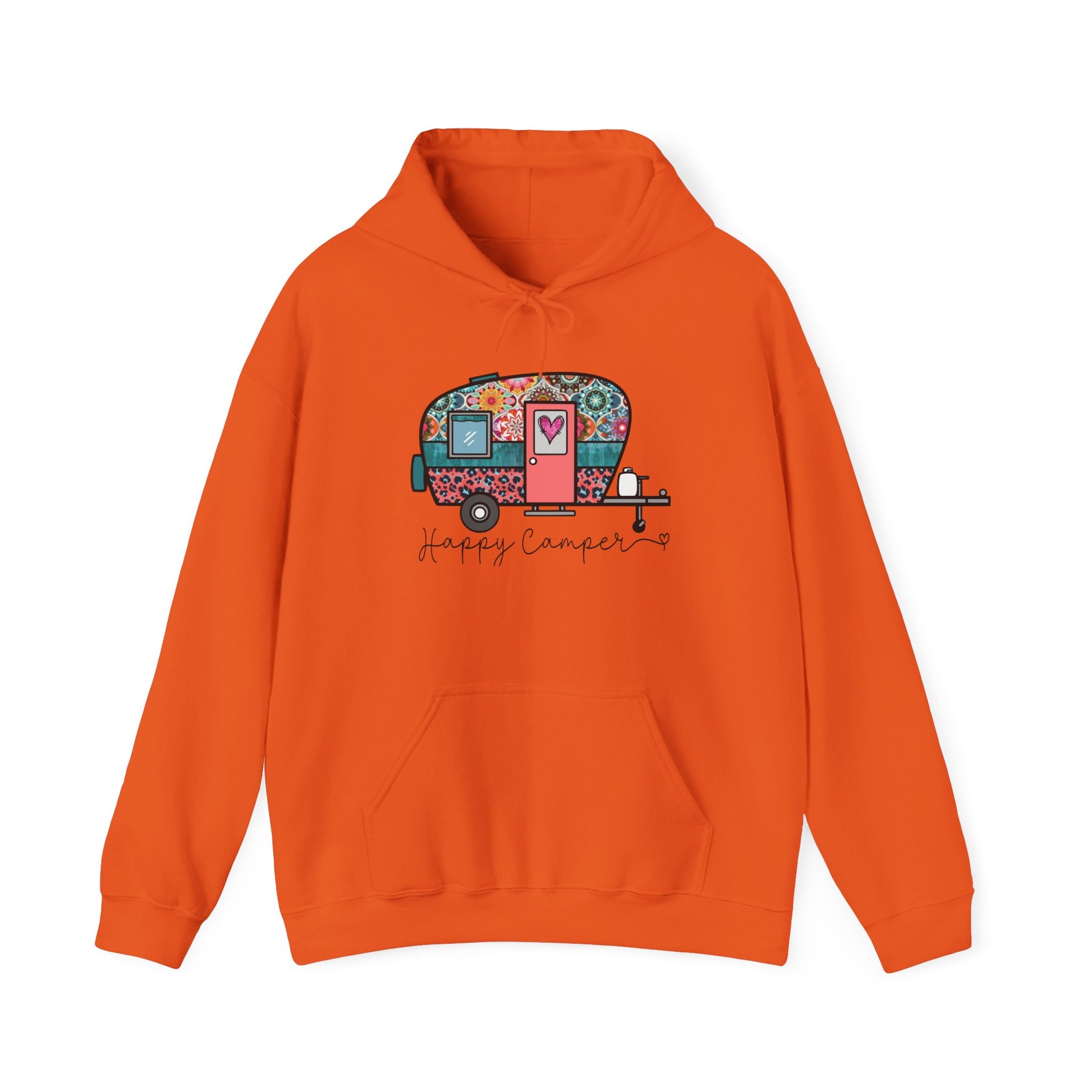 Happy Camper Hoodie – Colorful Vibes for Outdoor Lovers