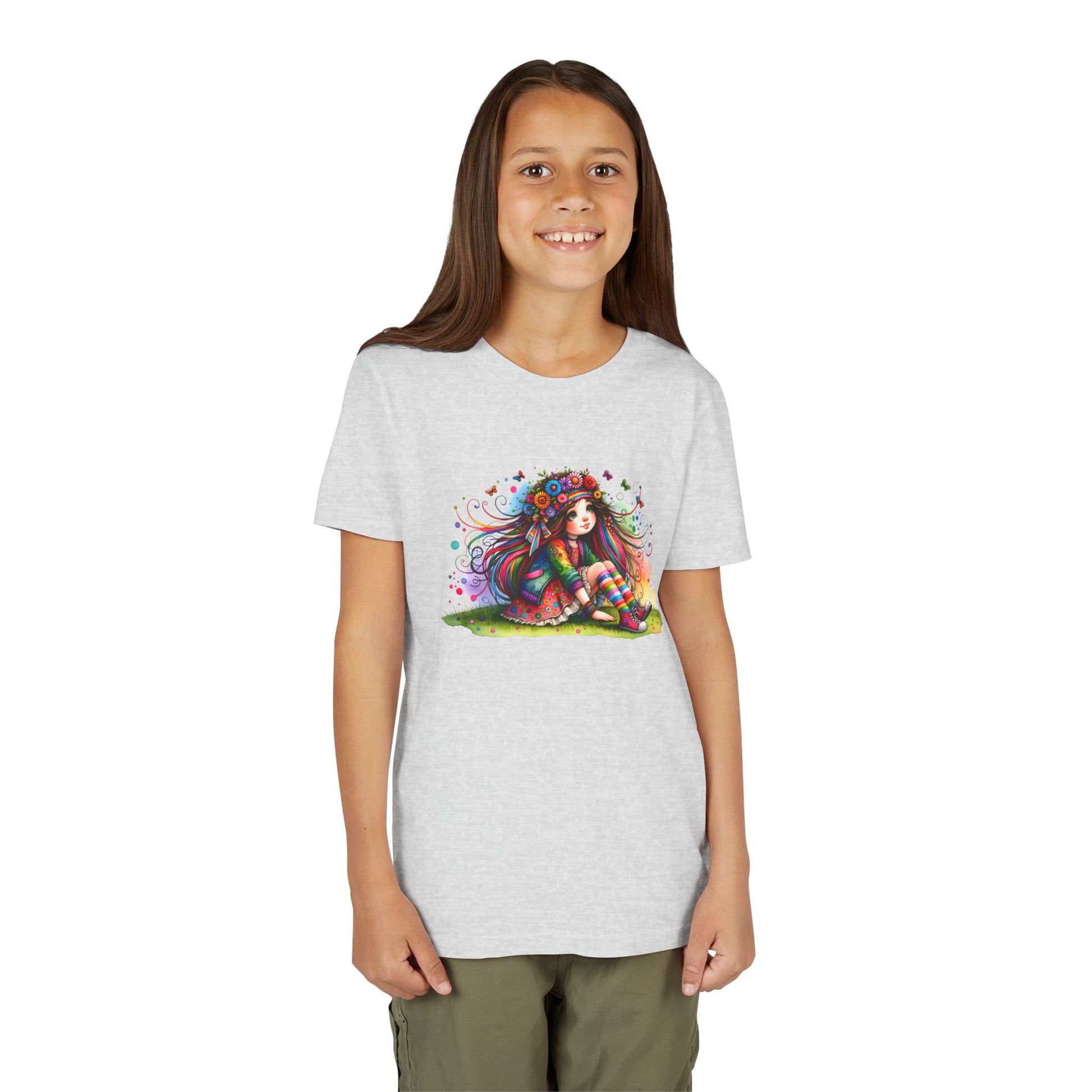 Whimsical Floral Girl Youth Tee