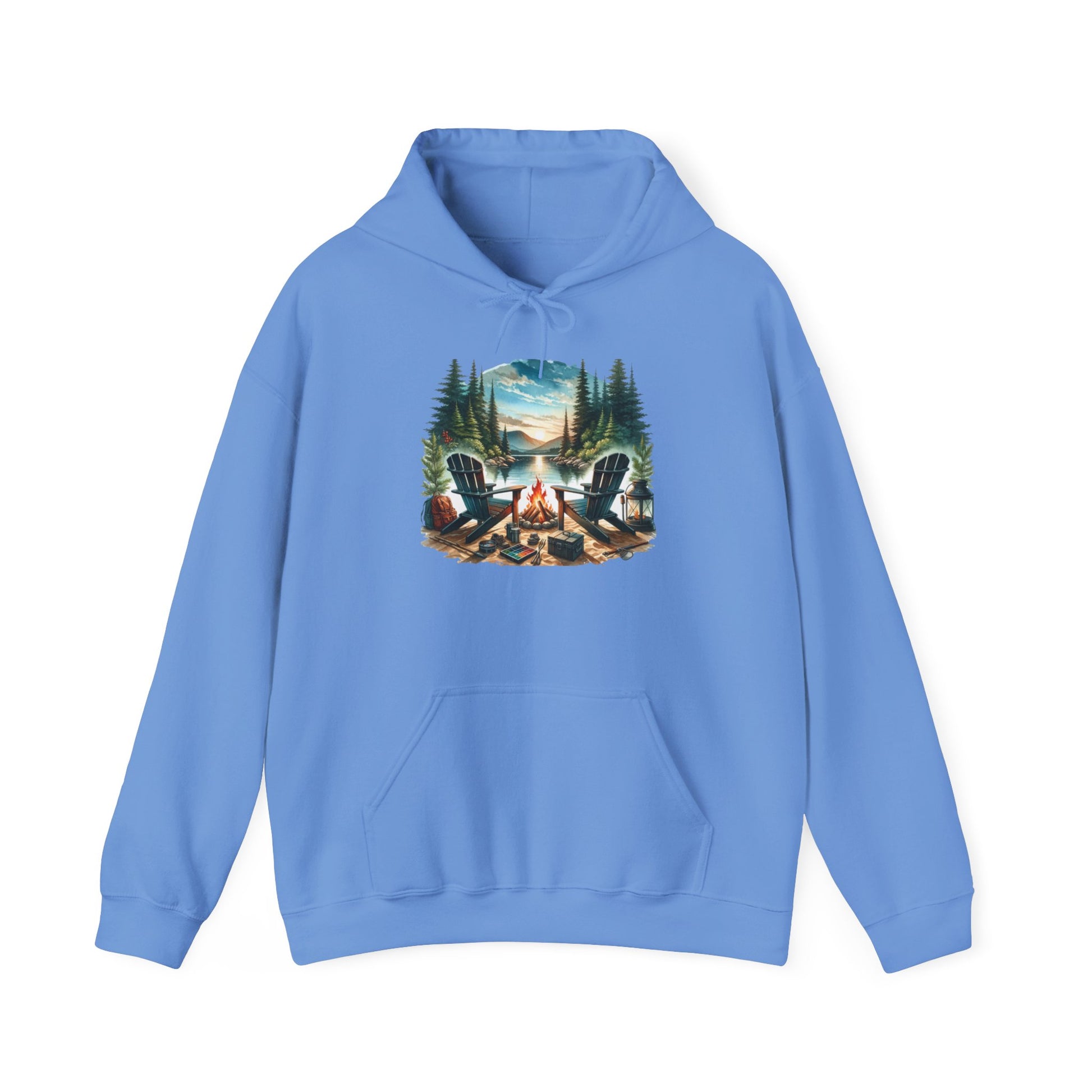 Lakeside Campfire Escape Hoodie – Cozy Outdoor Adventure Vibes