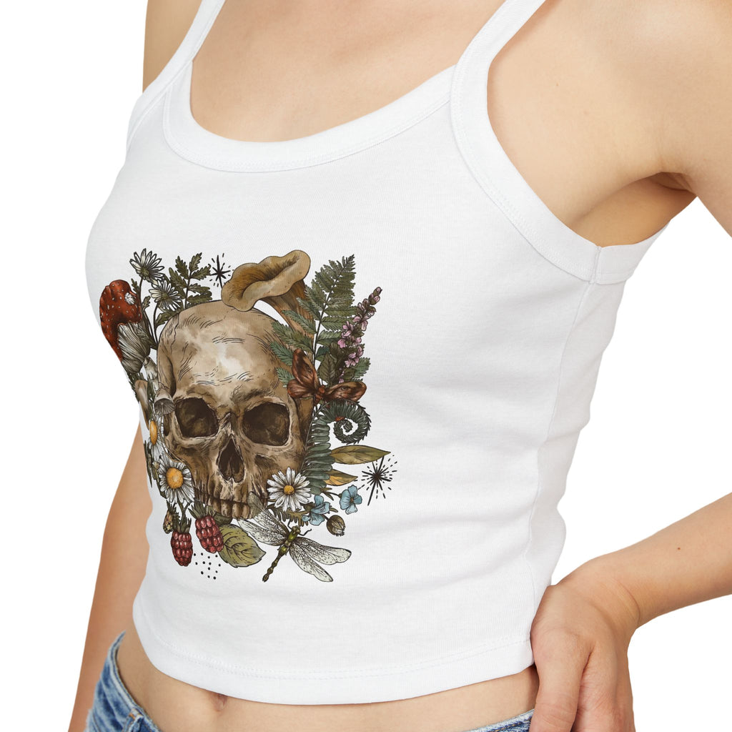 Crop Top Skull, Wildflowers, Mushrooms