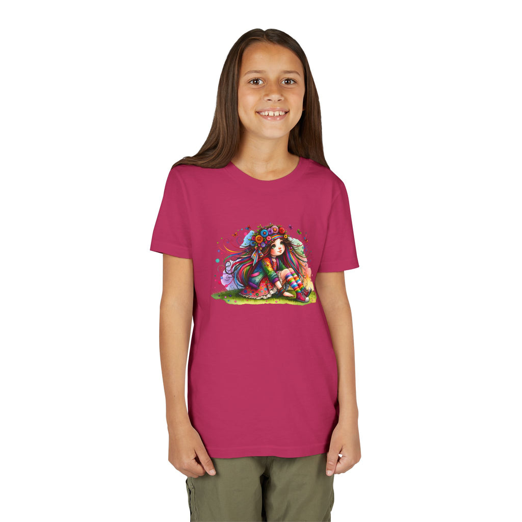 Whimsical Floral Girl Youth Tee
