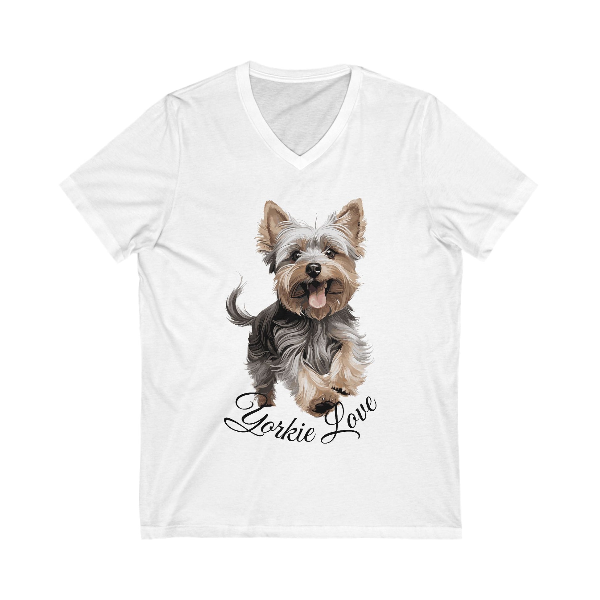 Yorkie Love Unisex V-Neck Tee