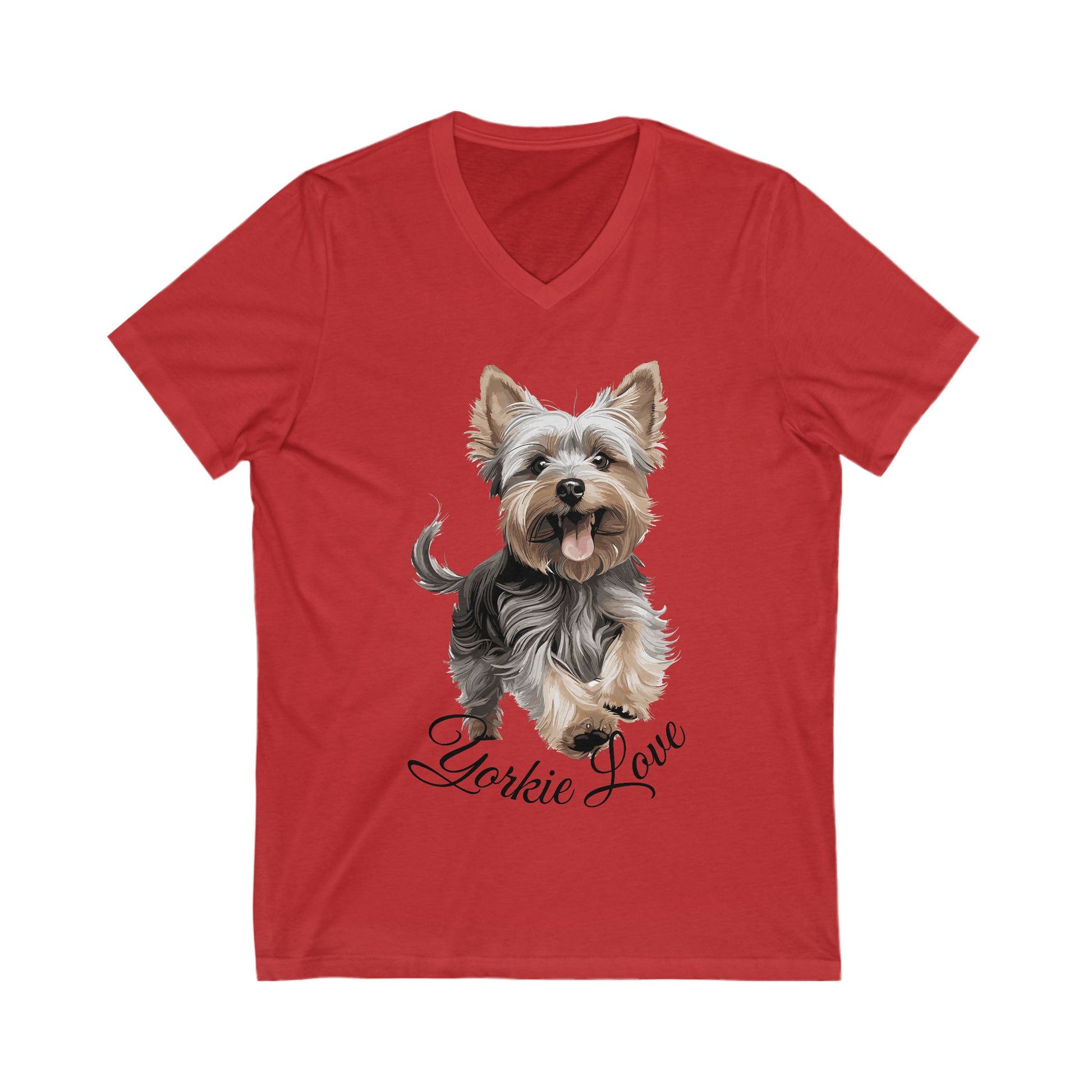 Yorkie Love Unisex V-Neck Tee