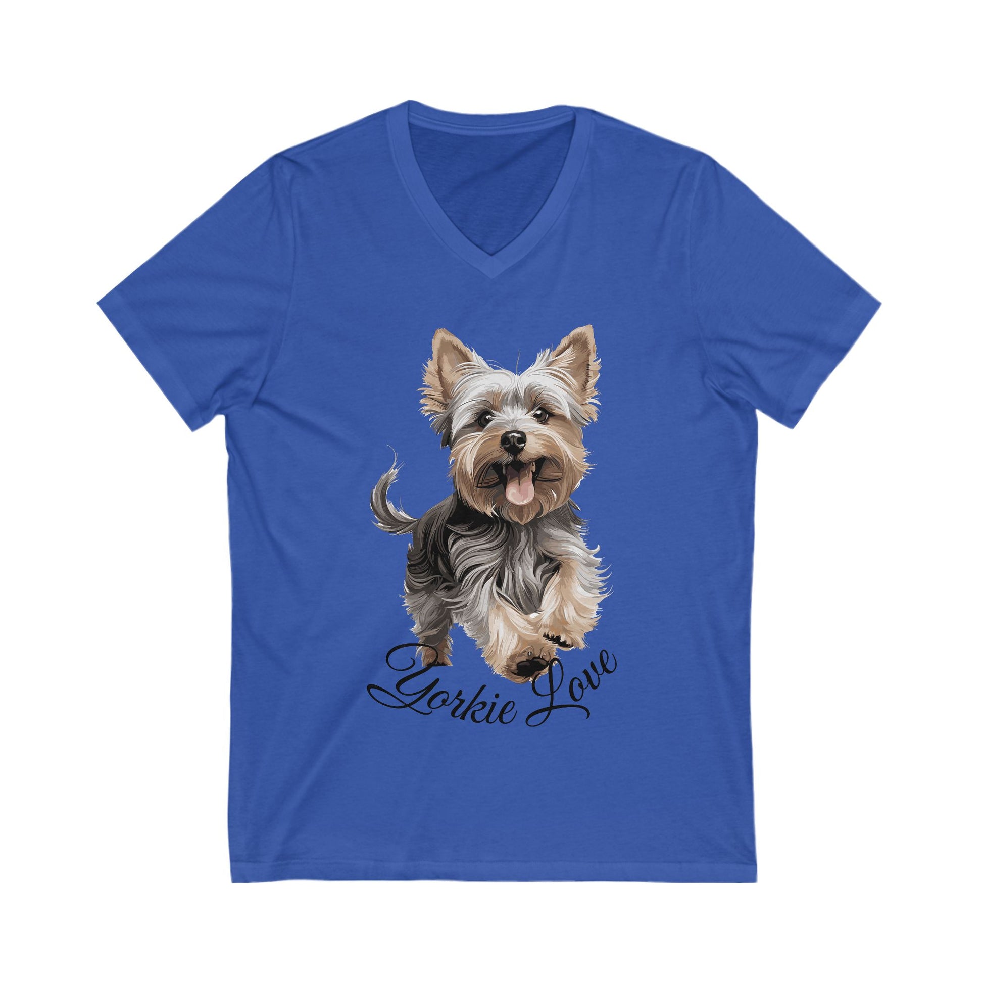Yorkie Love Unisex V-Neck Tee