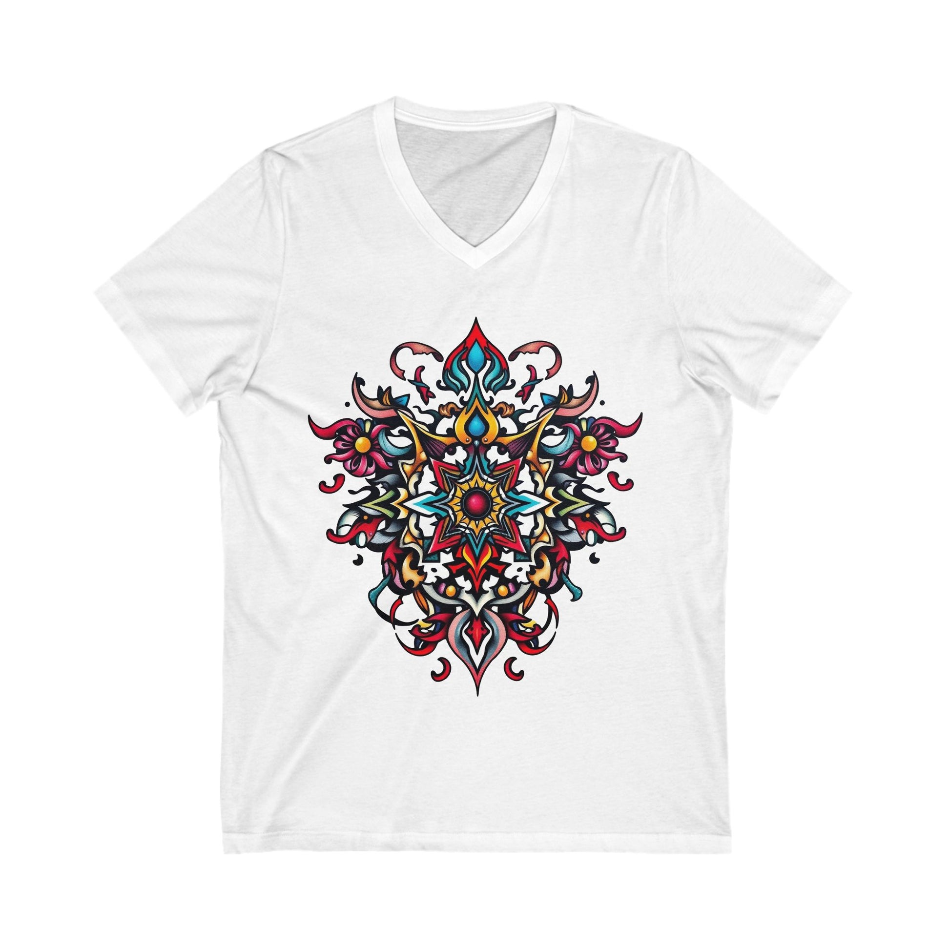 Vibrant Mandala V-Neck