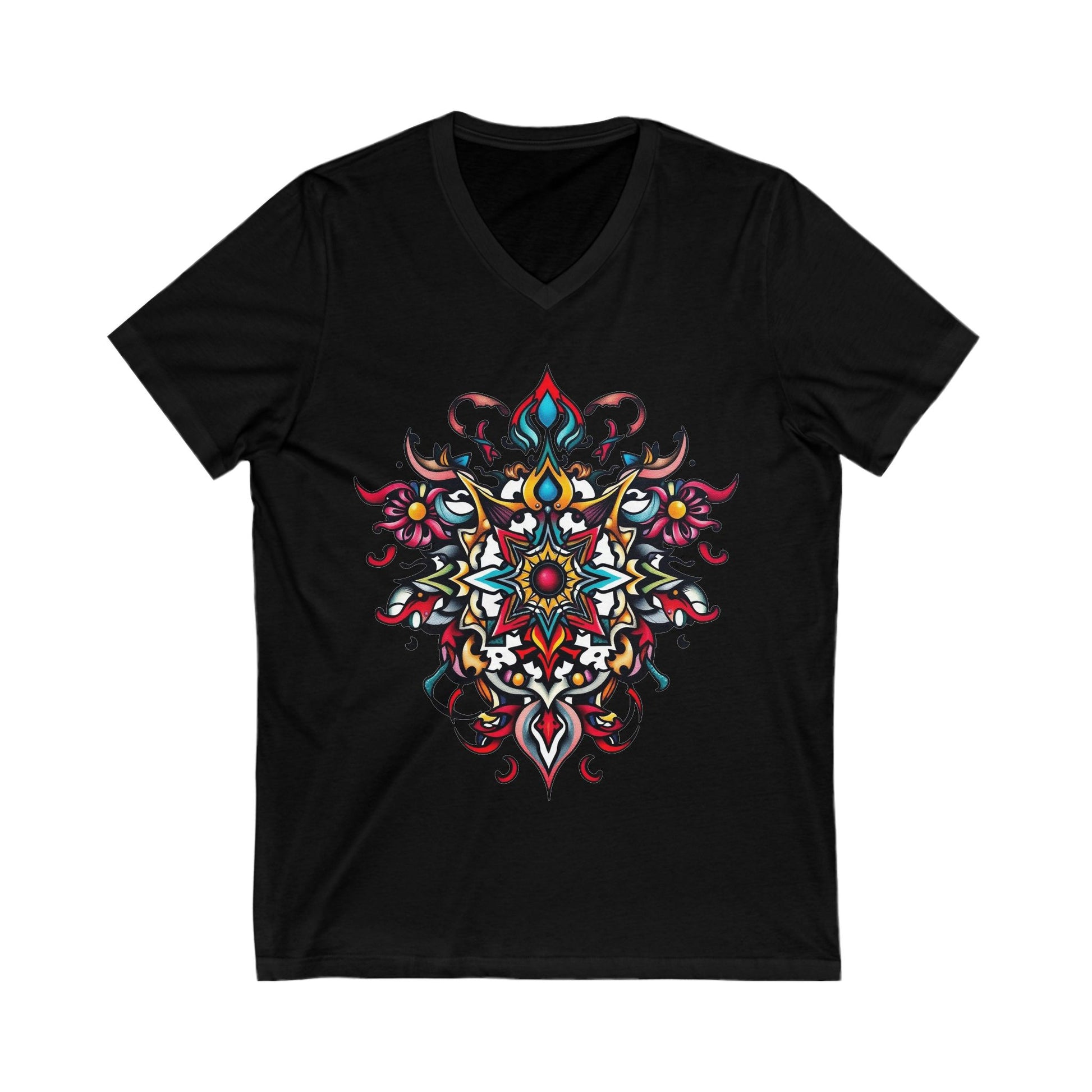 Vibrant Mandala V-Neck
