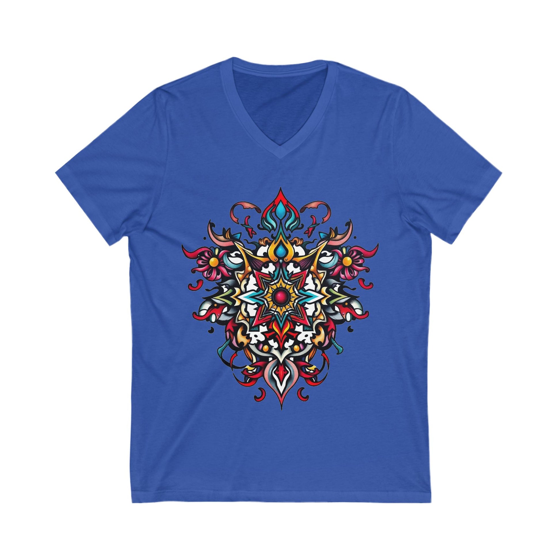 Vibrant Mandala V-Neck
