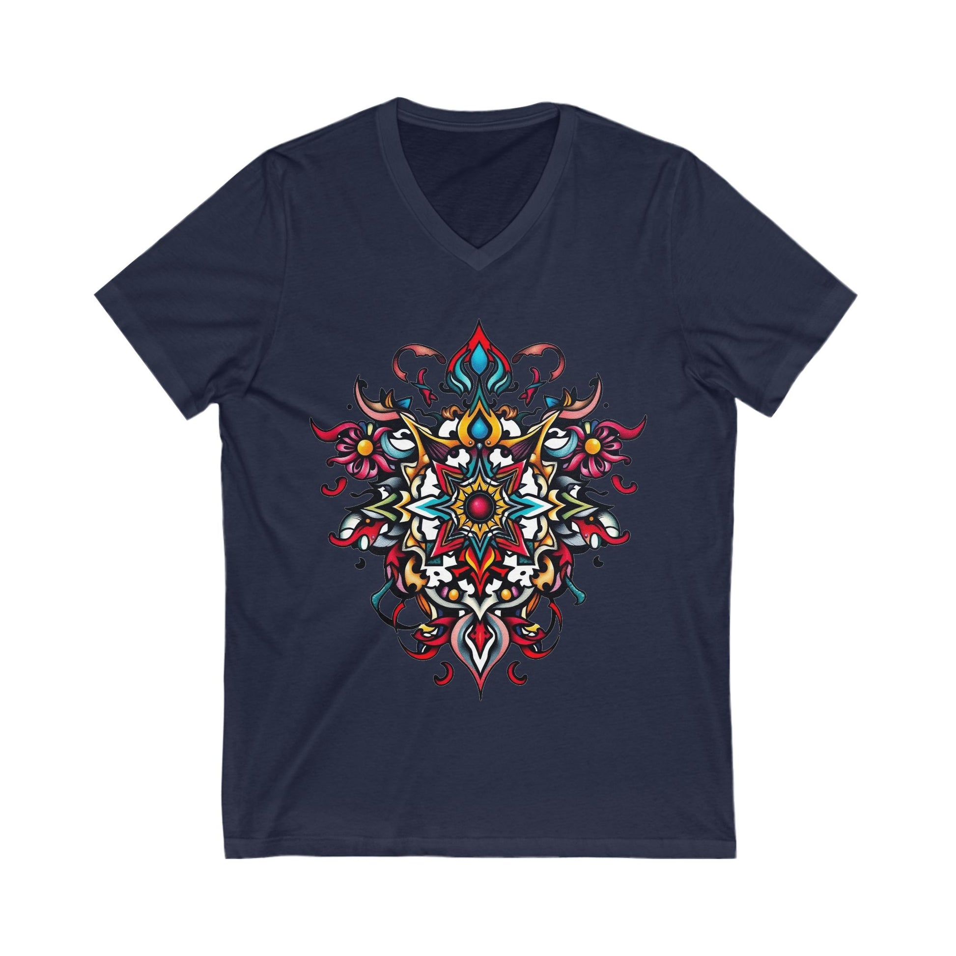 Vibrant Mandala V-Neck