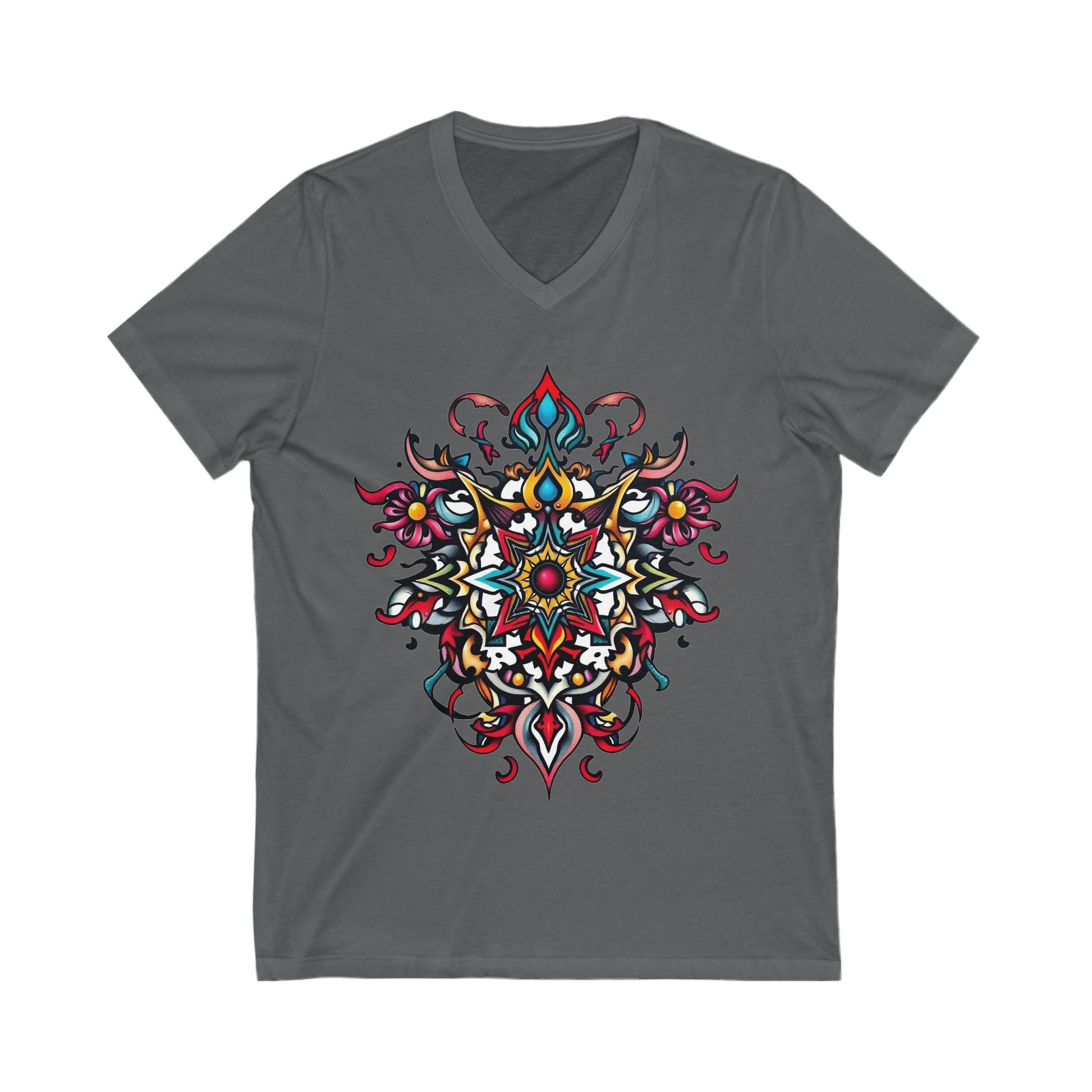 Vibrant Mandala V-Neck