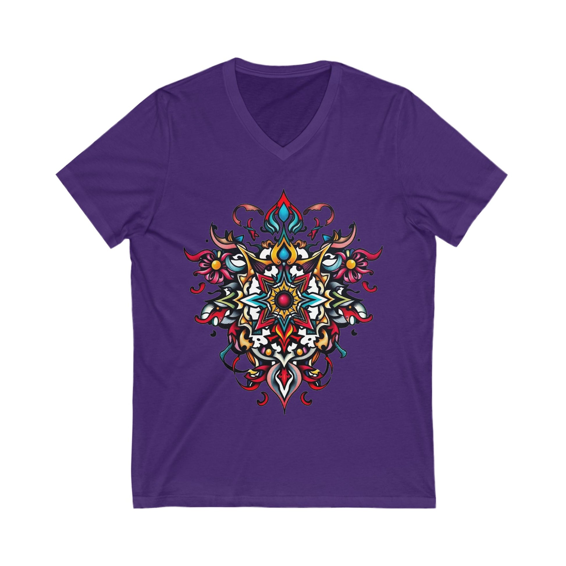 Vibrant Mandala V-Neck