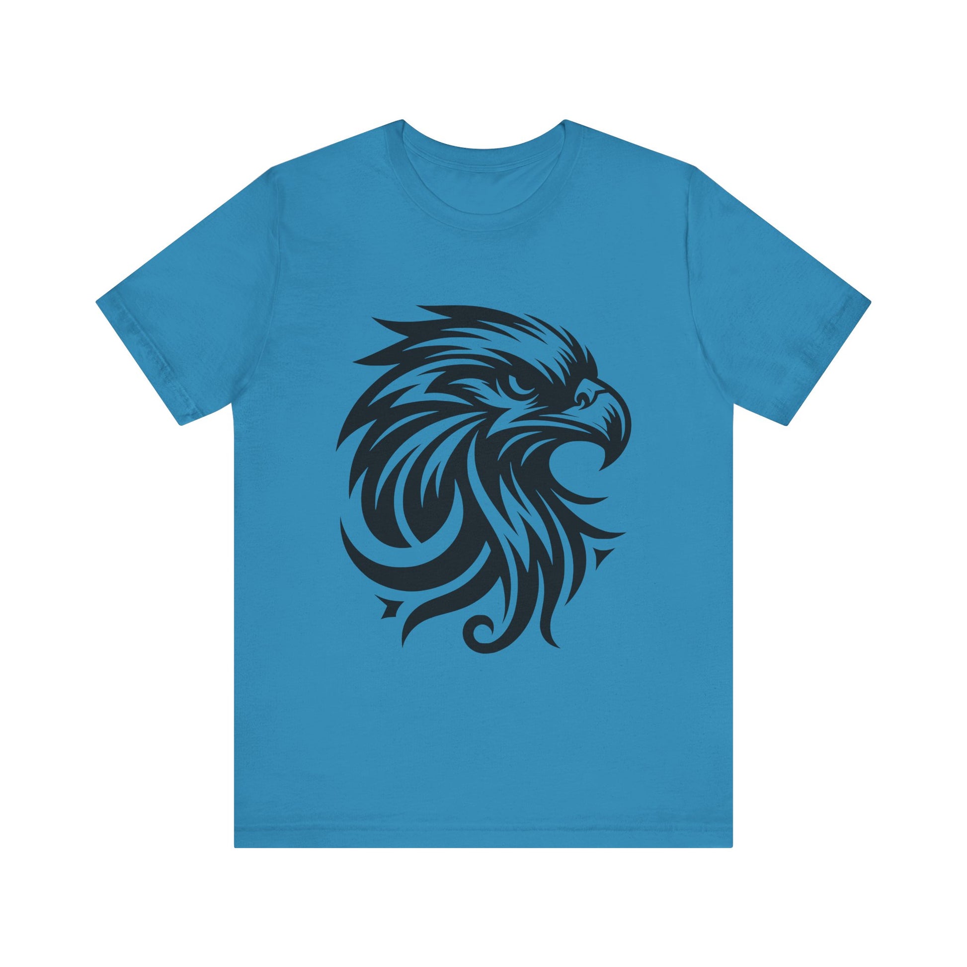 Bold tee featuring a fierce black tribal eagle design, available in multiple vibrant colors