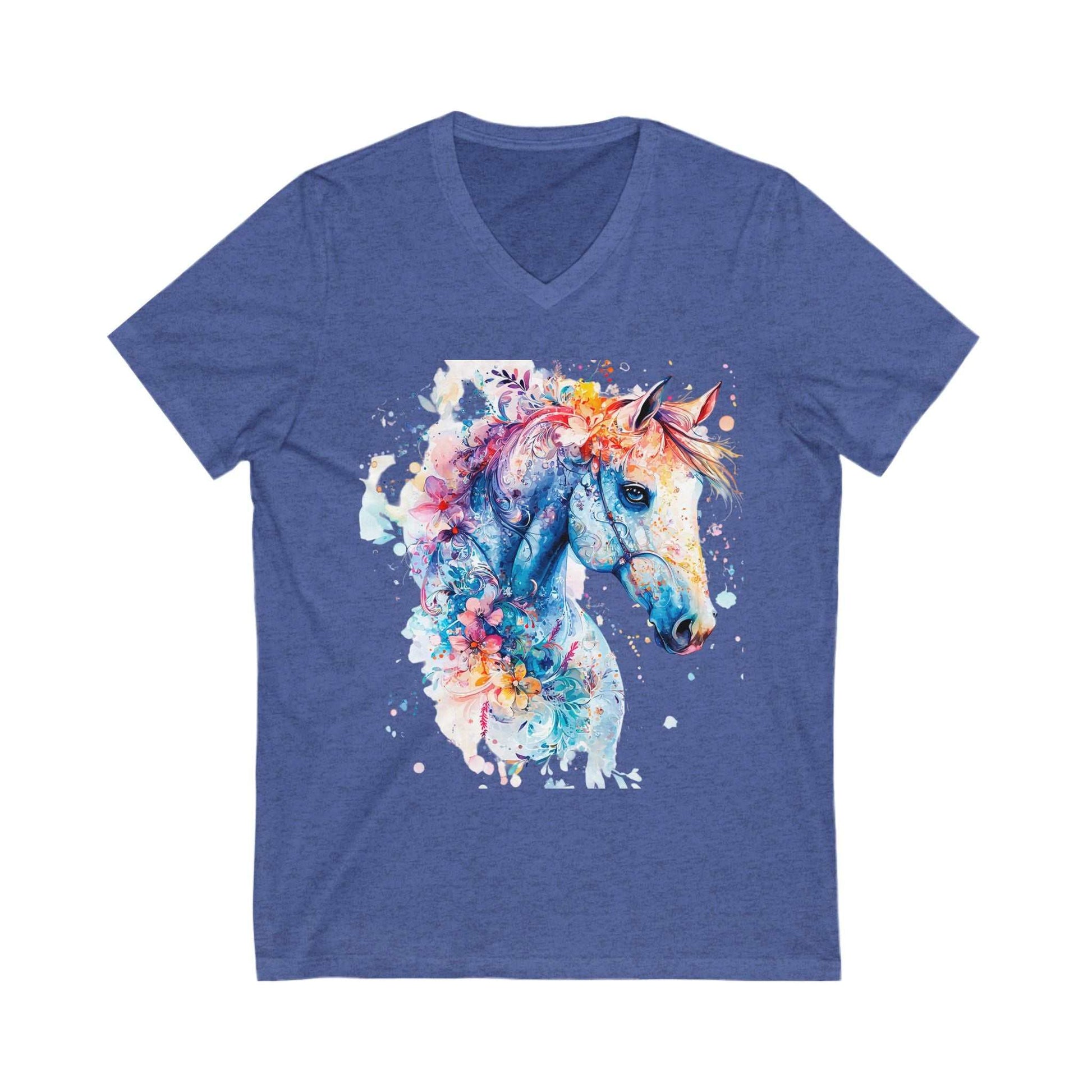 Colorful Unicorn V-Neck Tee