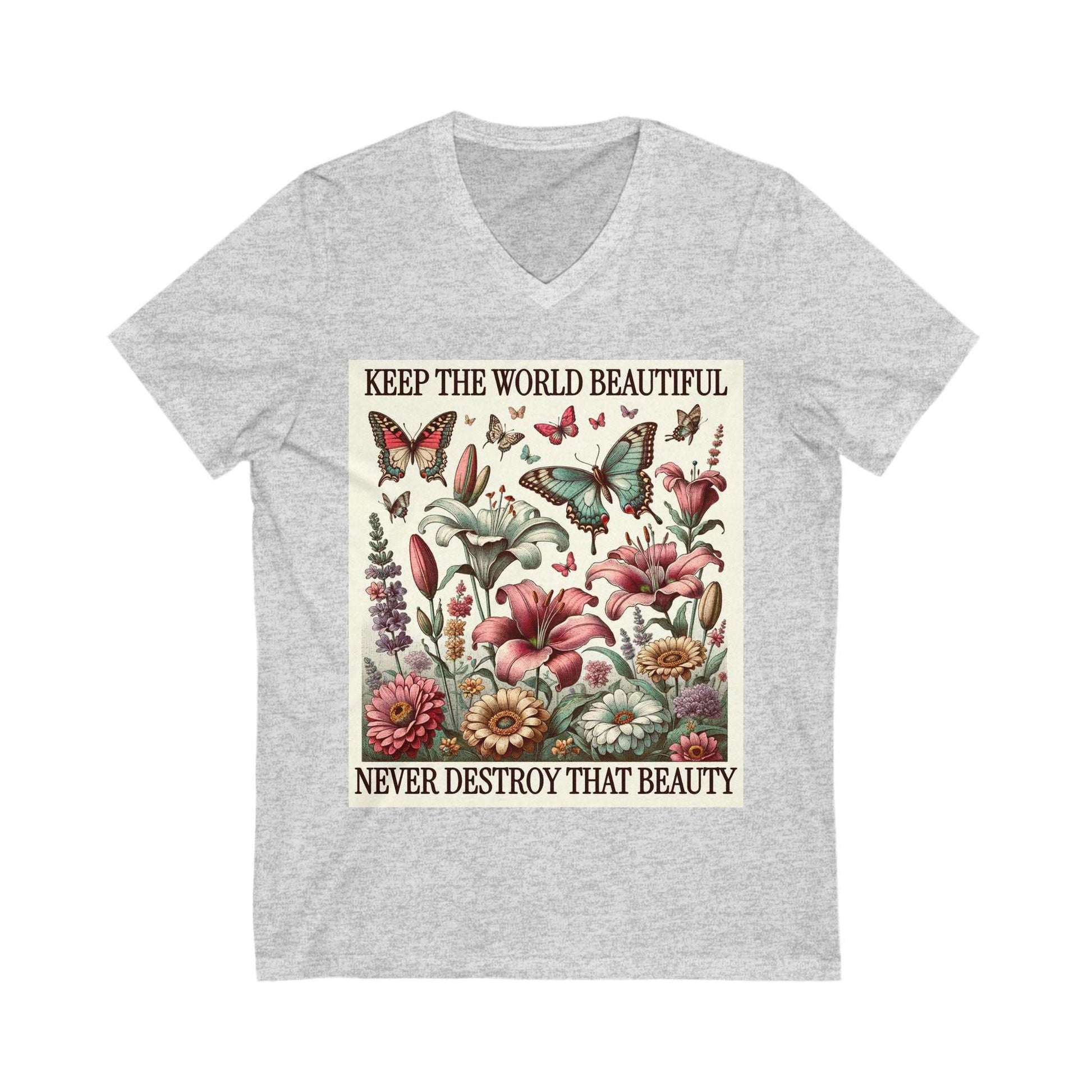 Floral V-Neck