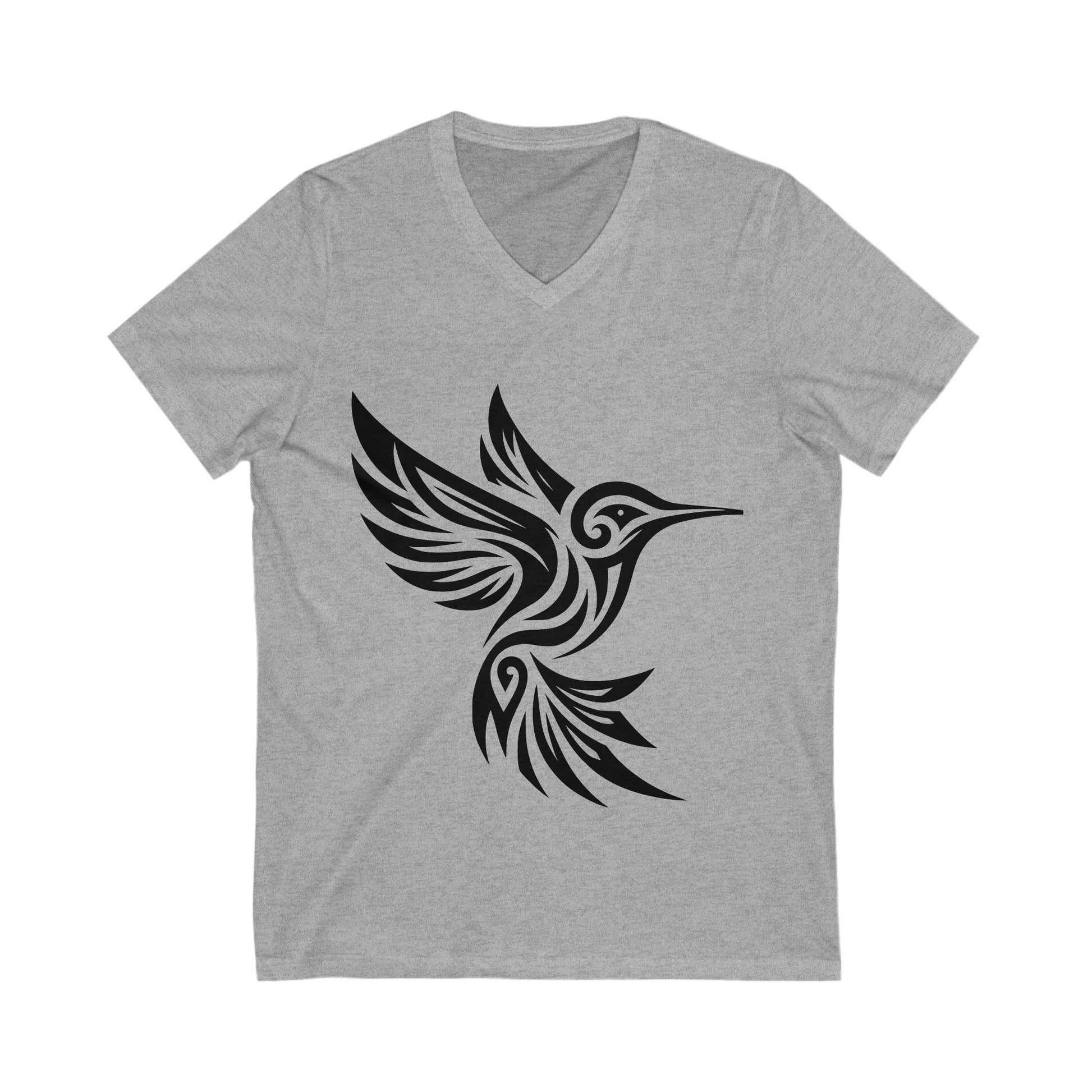 Tribal Hummingbird V Neck
