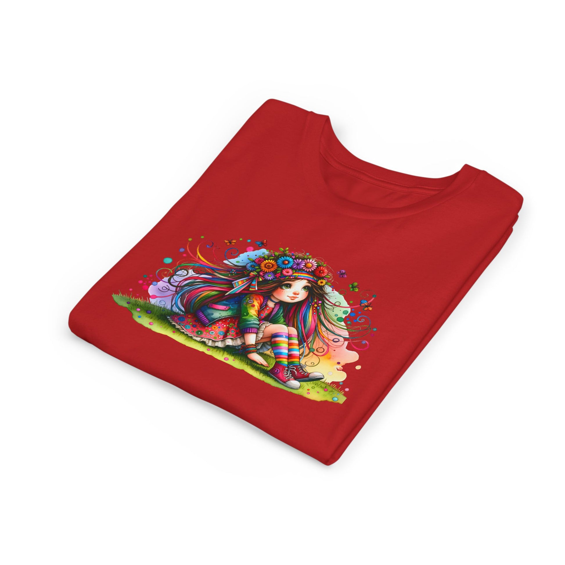 Whimsical Floral Girl Youth Tee