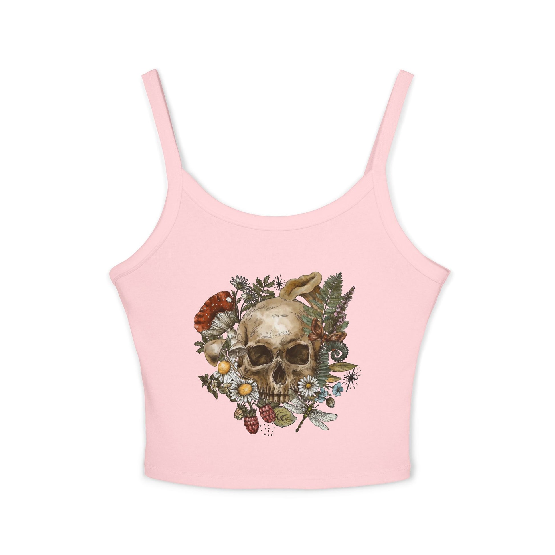 Crop Top Skull, Wildflowers, Mushrooms
