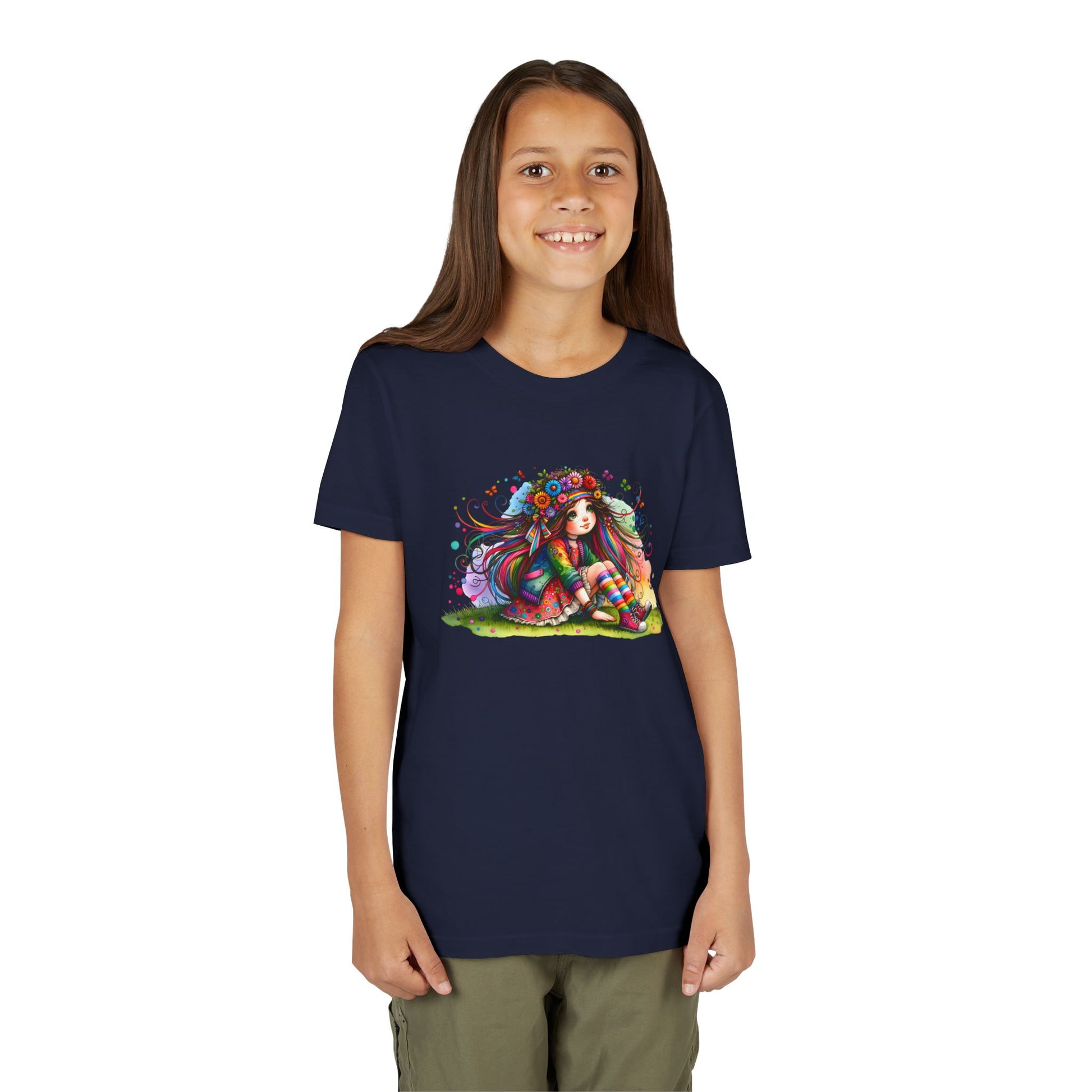 Whimsical Floral Girl Youth Tee
