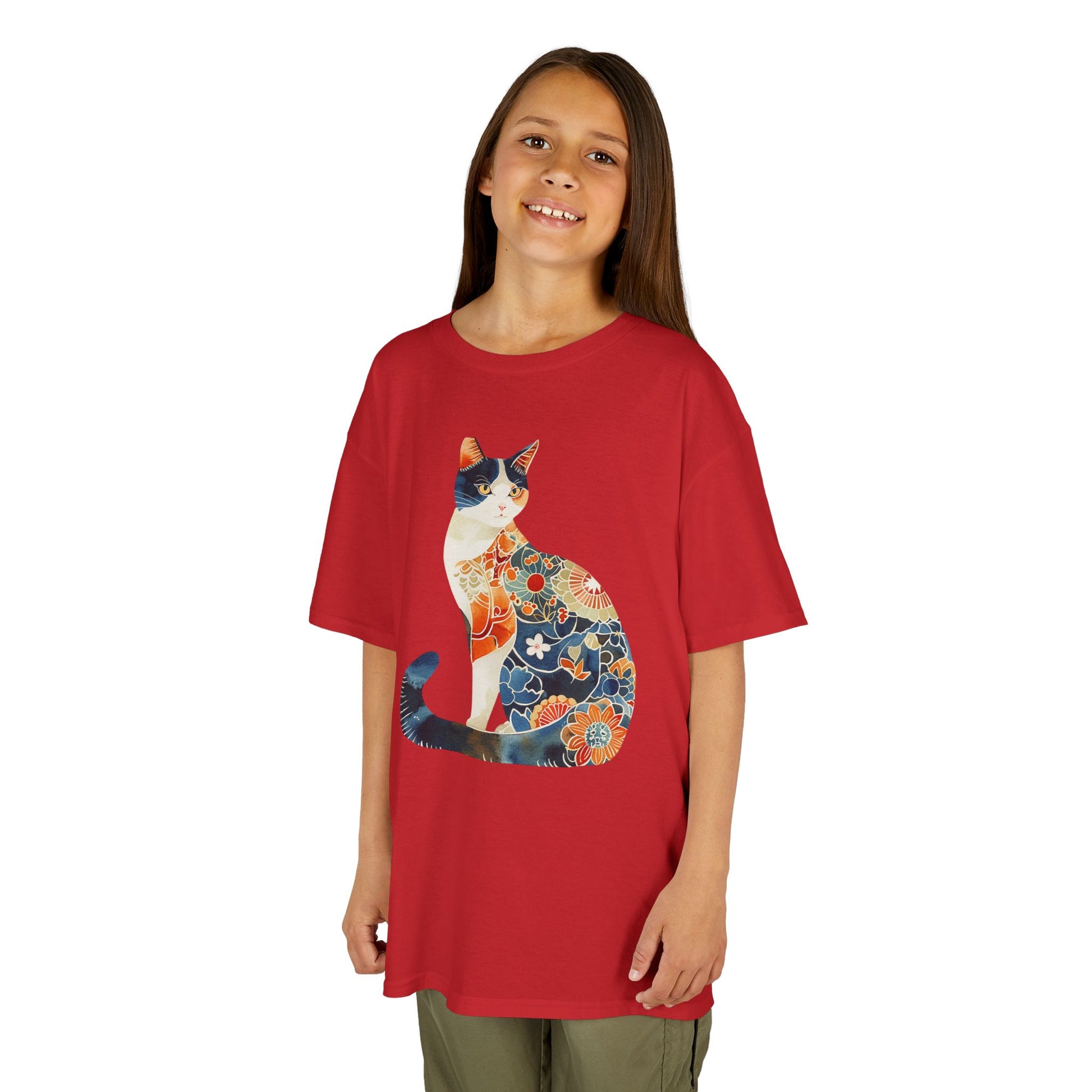 Colorful Cat Kids Cotton Tee