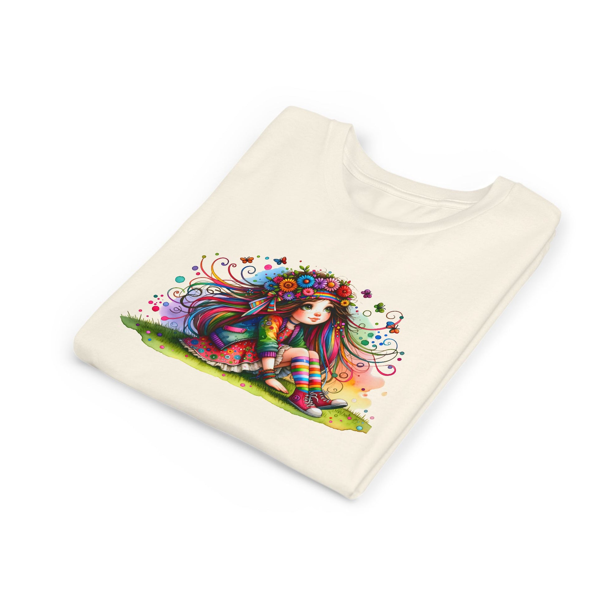 Whimsical Floral Girl Youth Tee