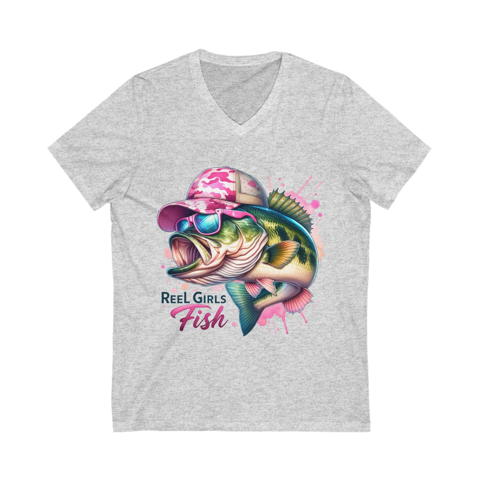 Reel Girls Fish V-Neck Tee