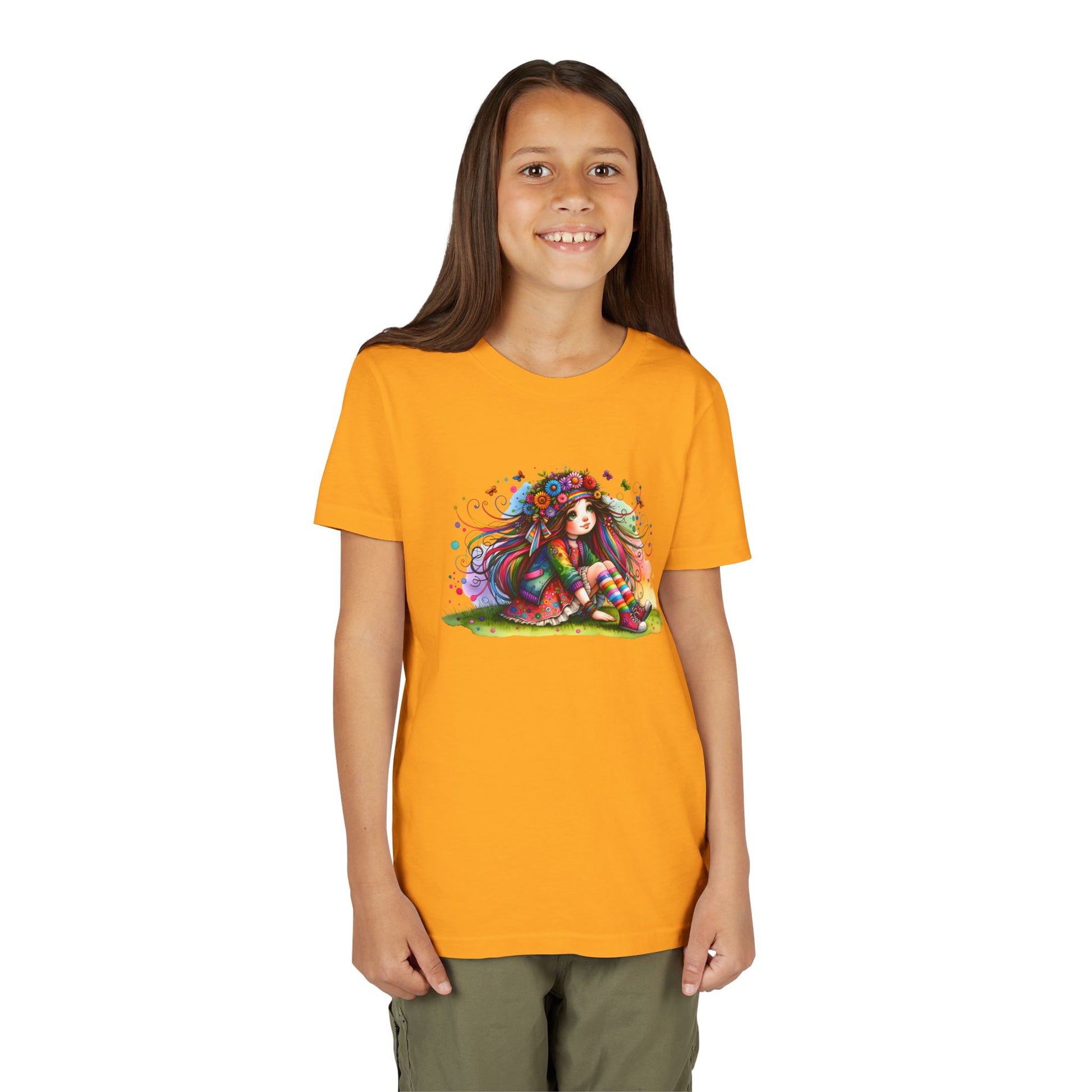 Whimsical Floral Girl Youth Tee