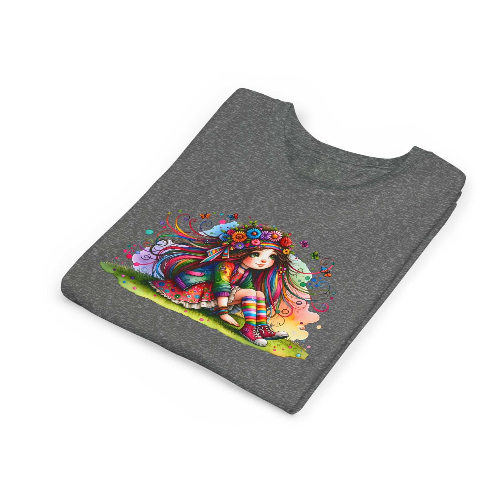 Whimsical Floral Girl Youth Tee